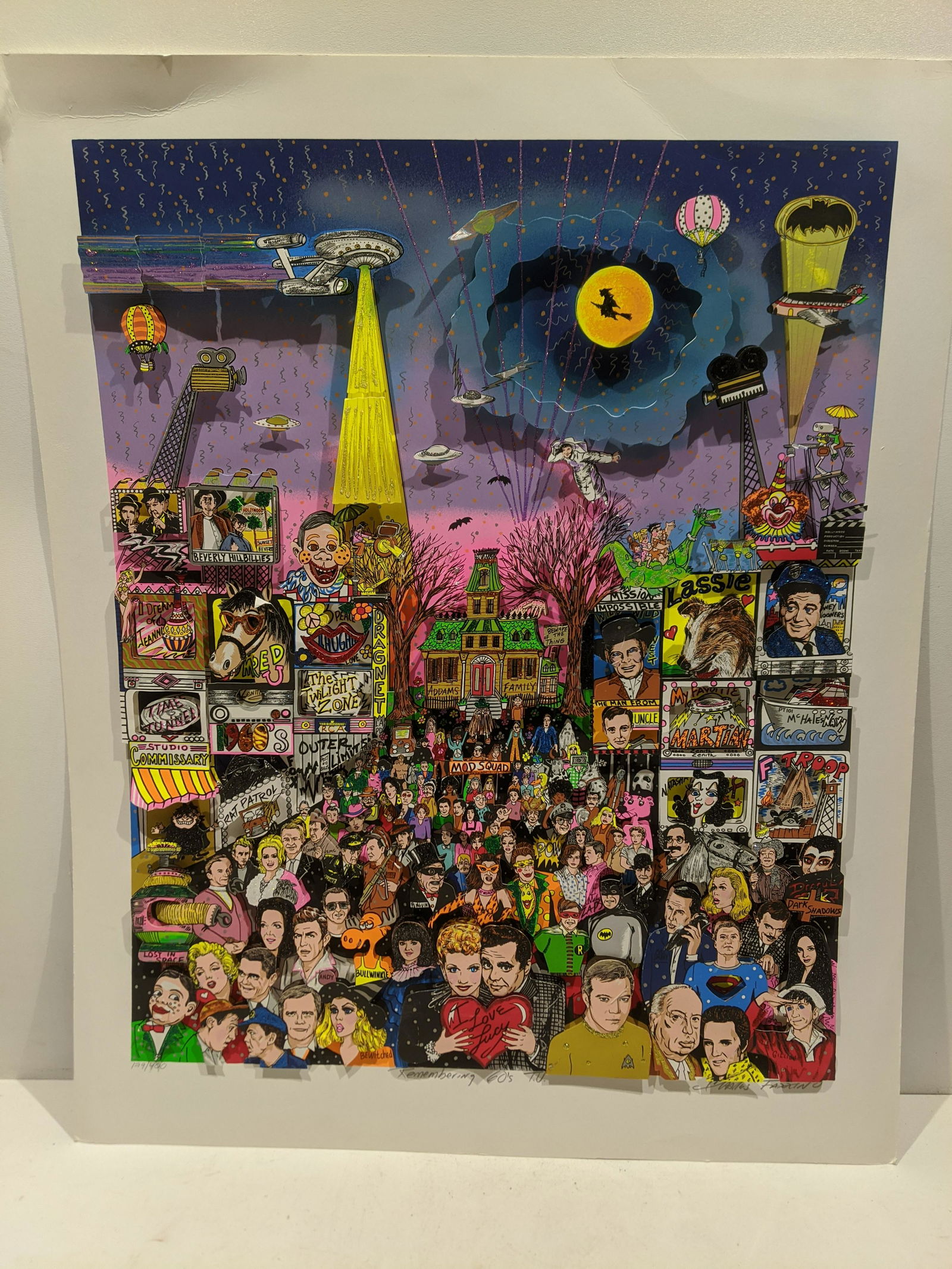 Charles Fazzino Remembering 60's TV 3D Serigraph (1 of 13)
