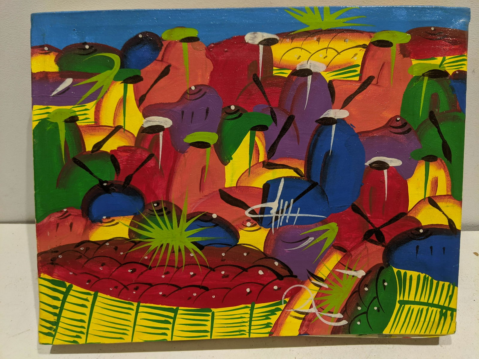 Signed Hax Haitian Still Life Small Oil Painting (1 of 7)