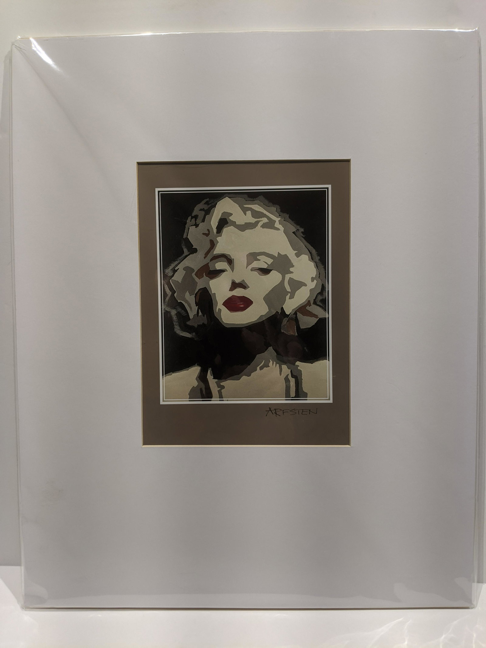 Richard Arfsten Norma Jean Marylin Monroe Lithograph: Richard Arfsten Norma Jean Marylin Monroe Lithograph in matting with certificate of authenticity on reverse. Measurements in inches: 16 x 20, image: 6 x 7 Condition:Good with no problems Shipping:We o
