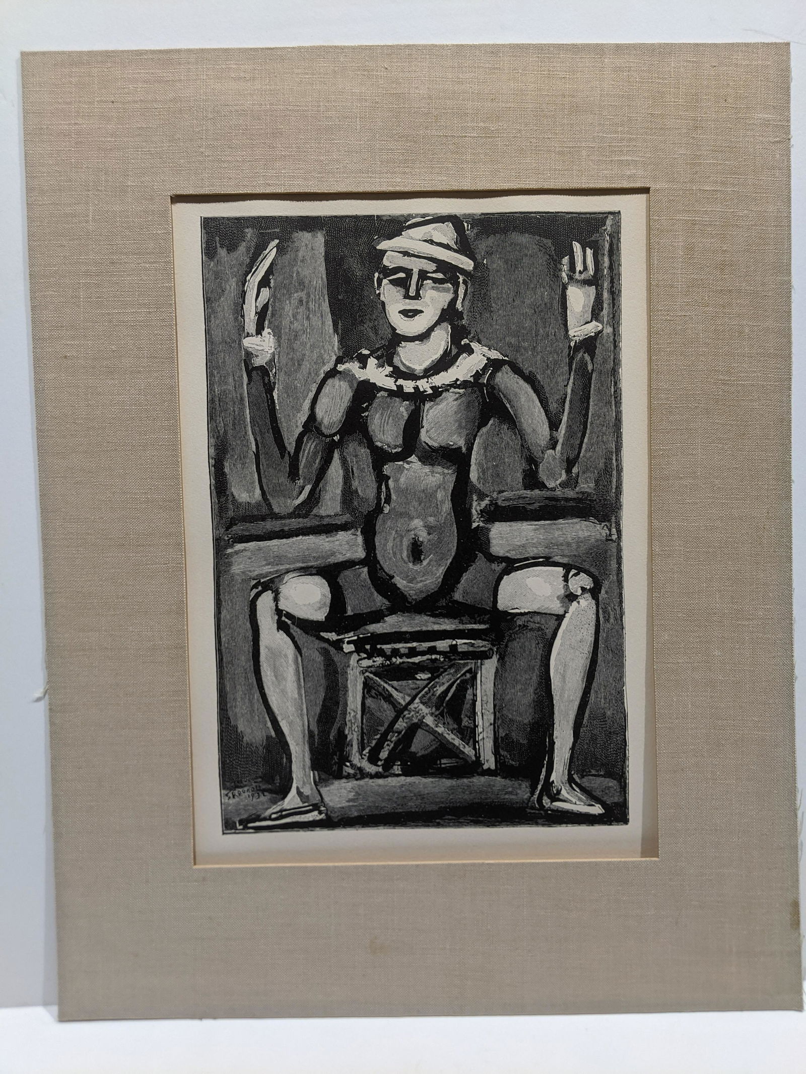George Rouault Clown Assis 1932 Lithograph (1 of 8)