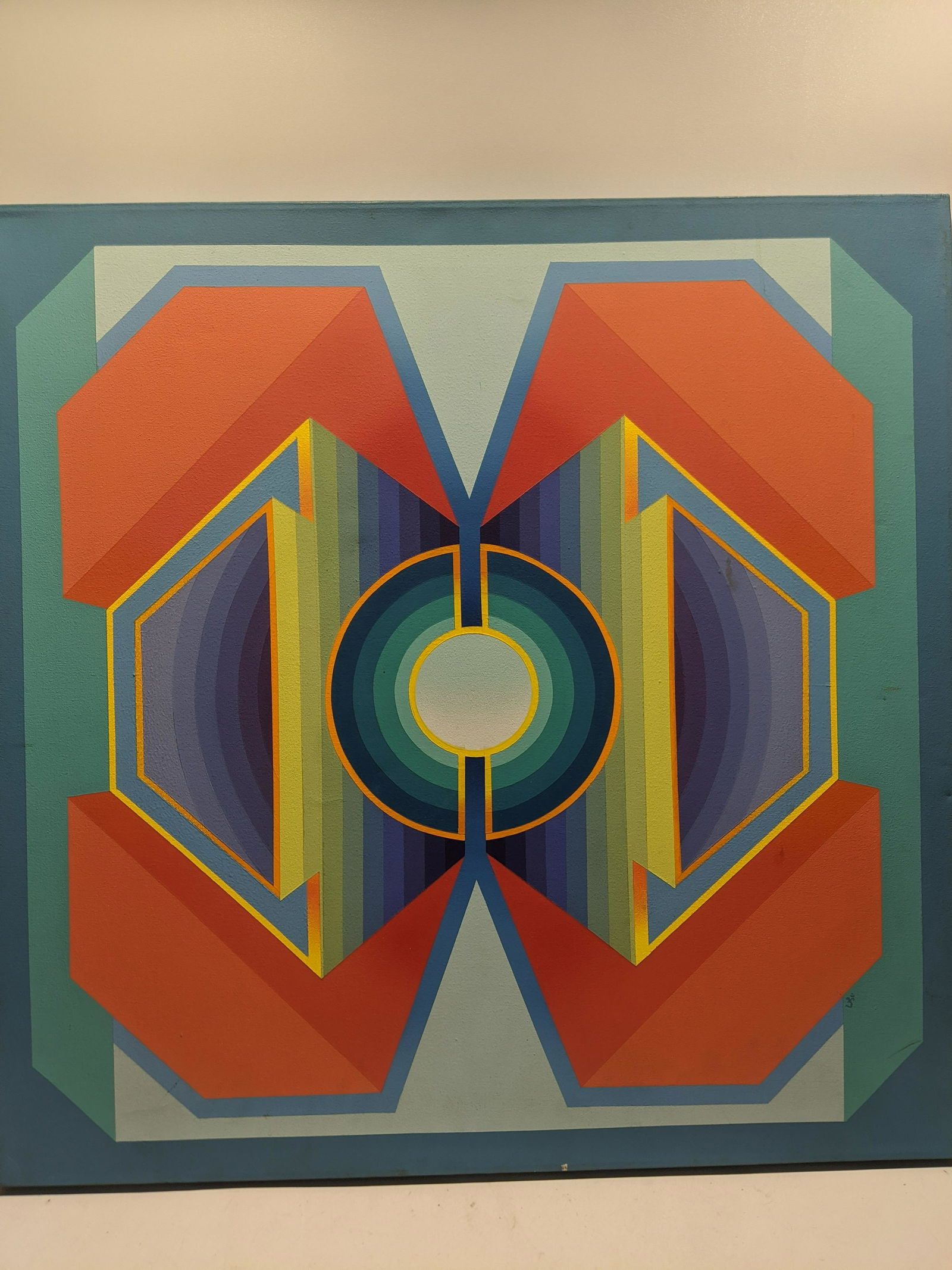 1970 Victor Atkins Color Pop Art Abstract Oil Painting (1 of 15)