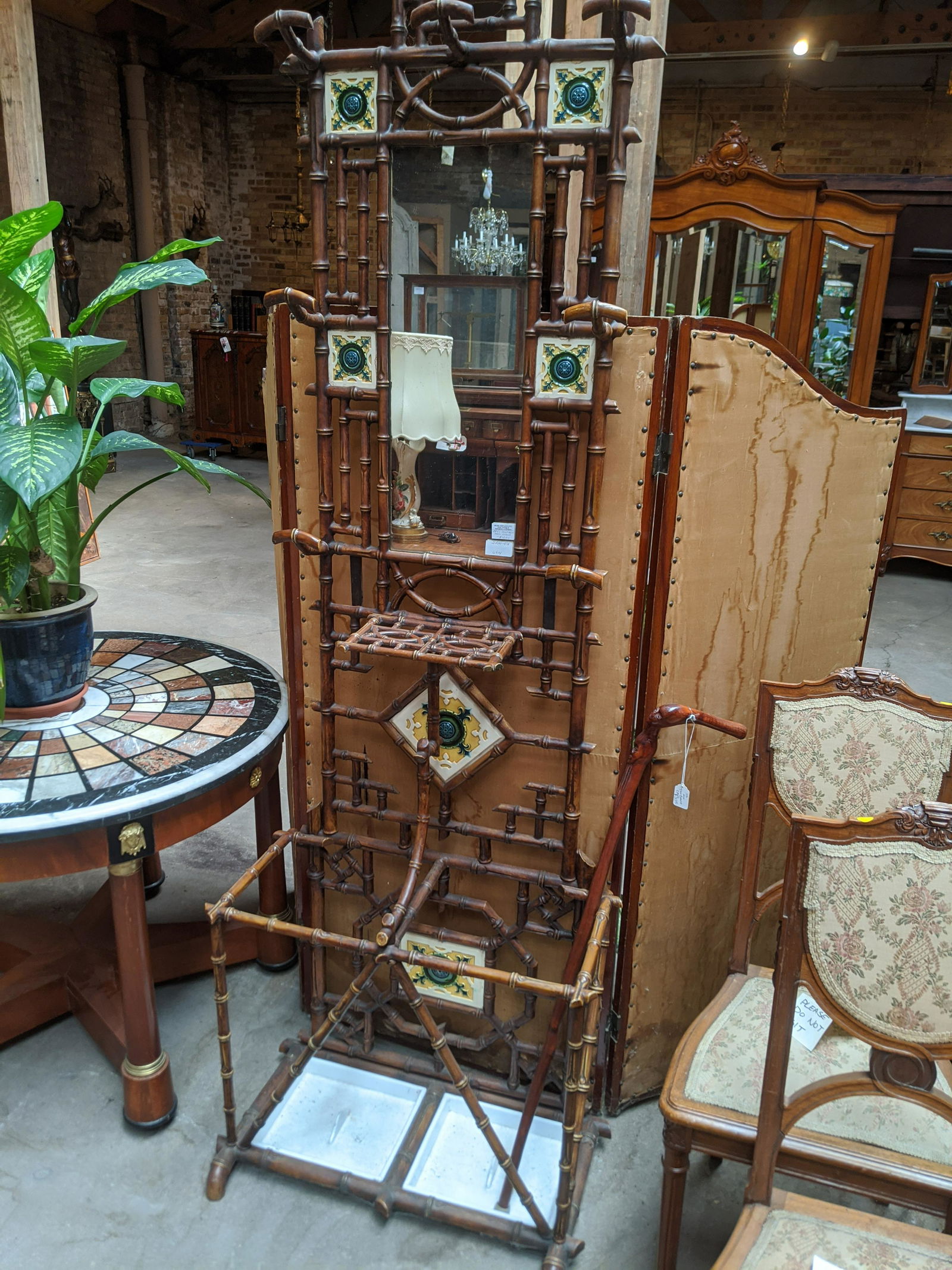 c1880's Painted Cast Iron Halltree Umbrella Stand (1 of 9)