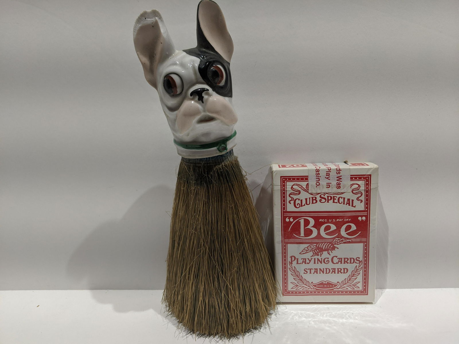 Antique German Porcelain Boston Terrier Dog Brush #8575 (1 of 6)