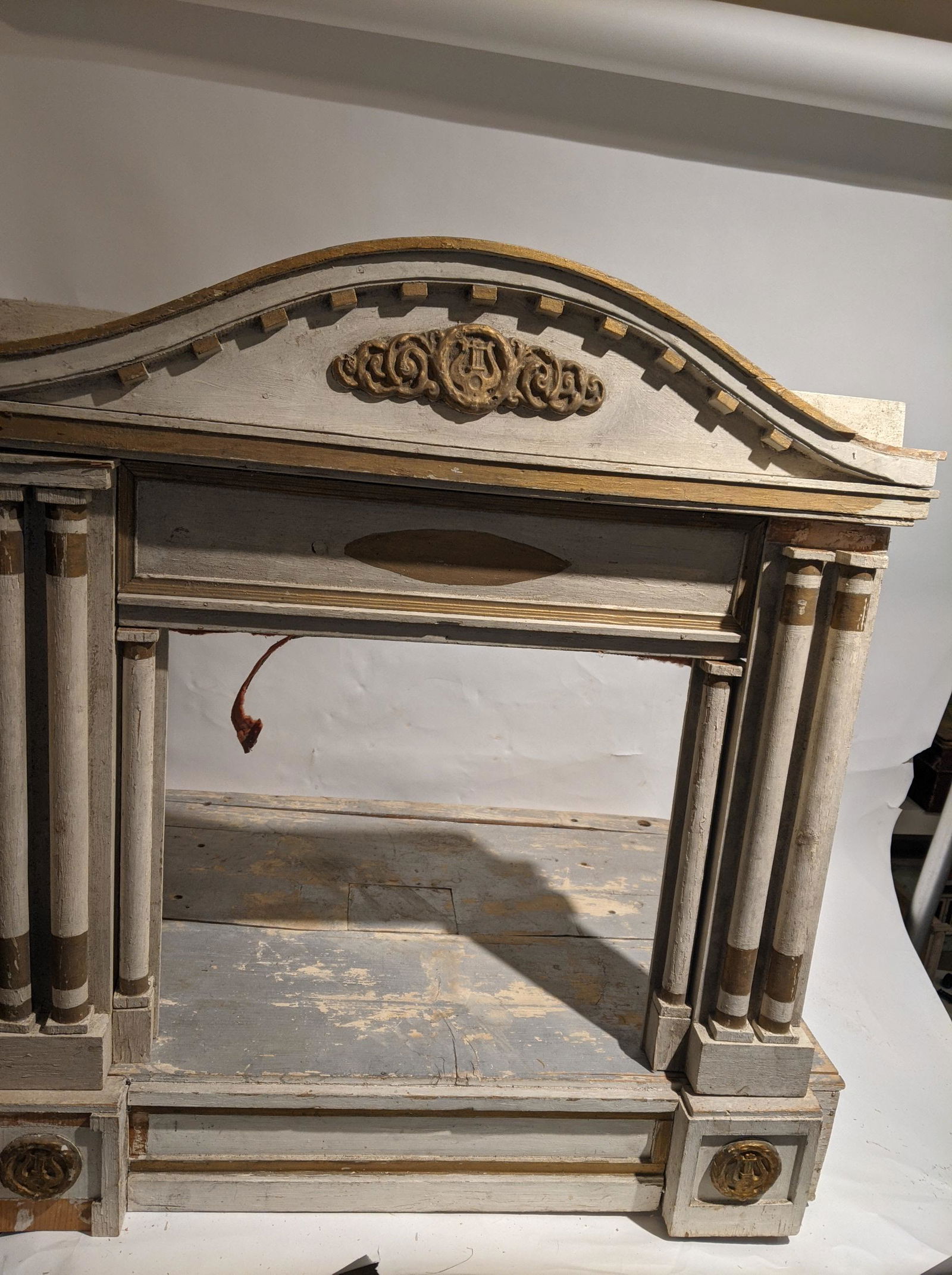 c1900 French or German Large Wood Doll Theatre Stage (1 of 10)