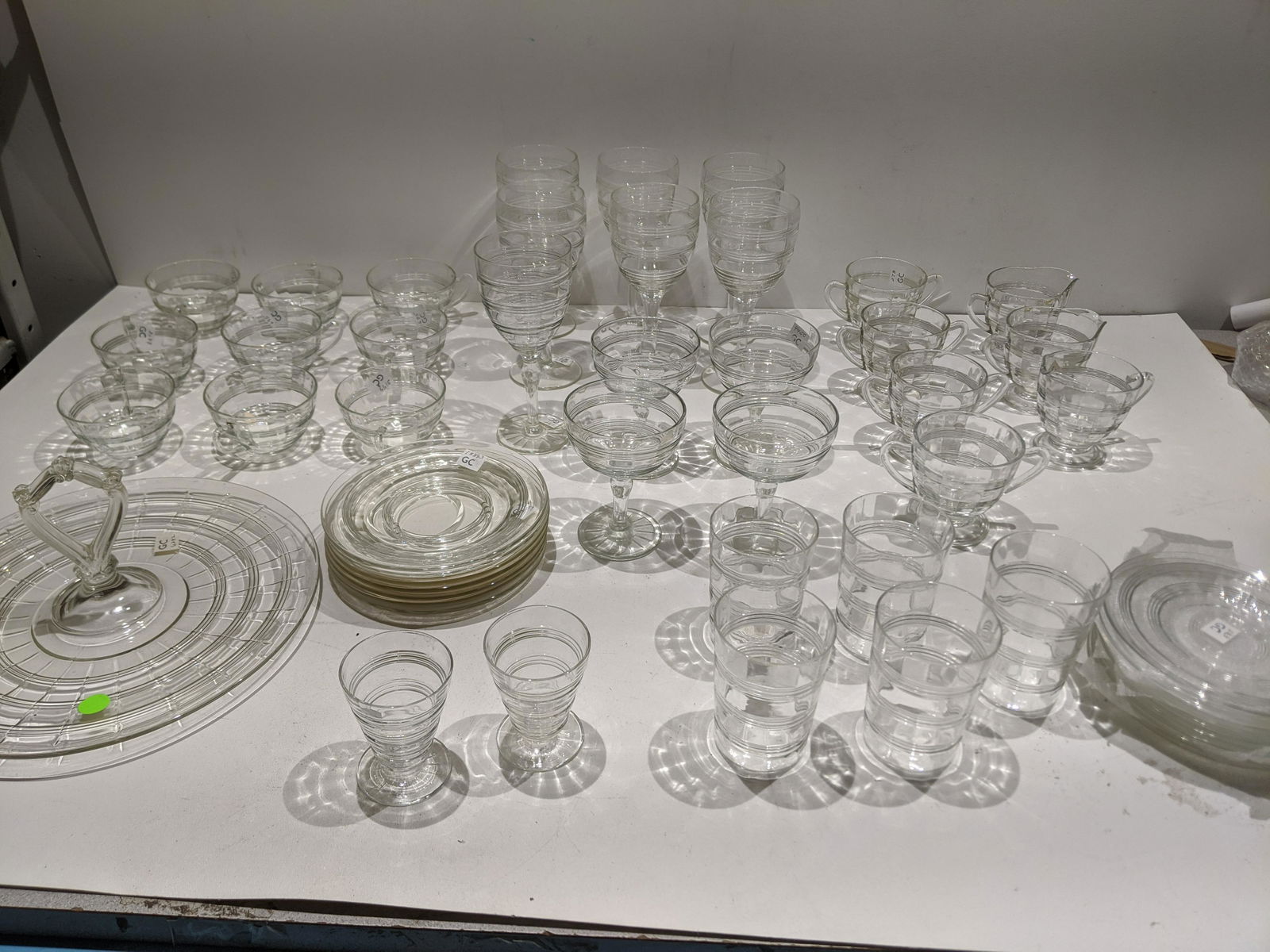 Lot 50 Clear Ring Crystal Assorted Depression Glass (1 of 13)