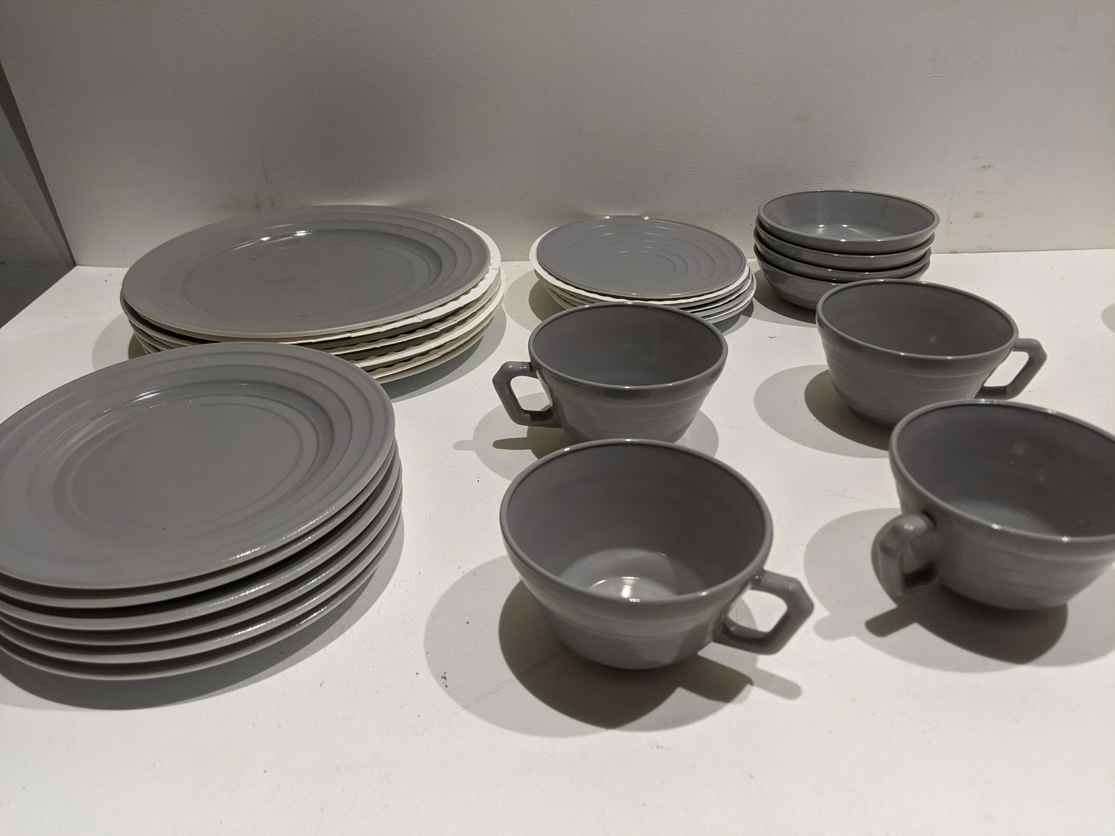 Lot 23 Hazel Atlas Gray Moderntone Dishes (1 of 5)