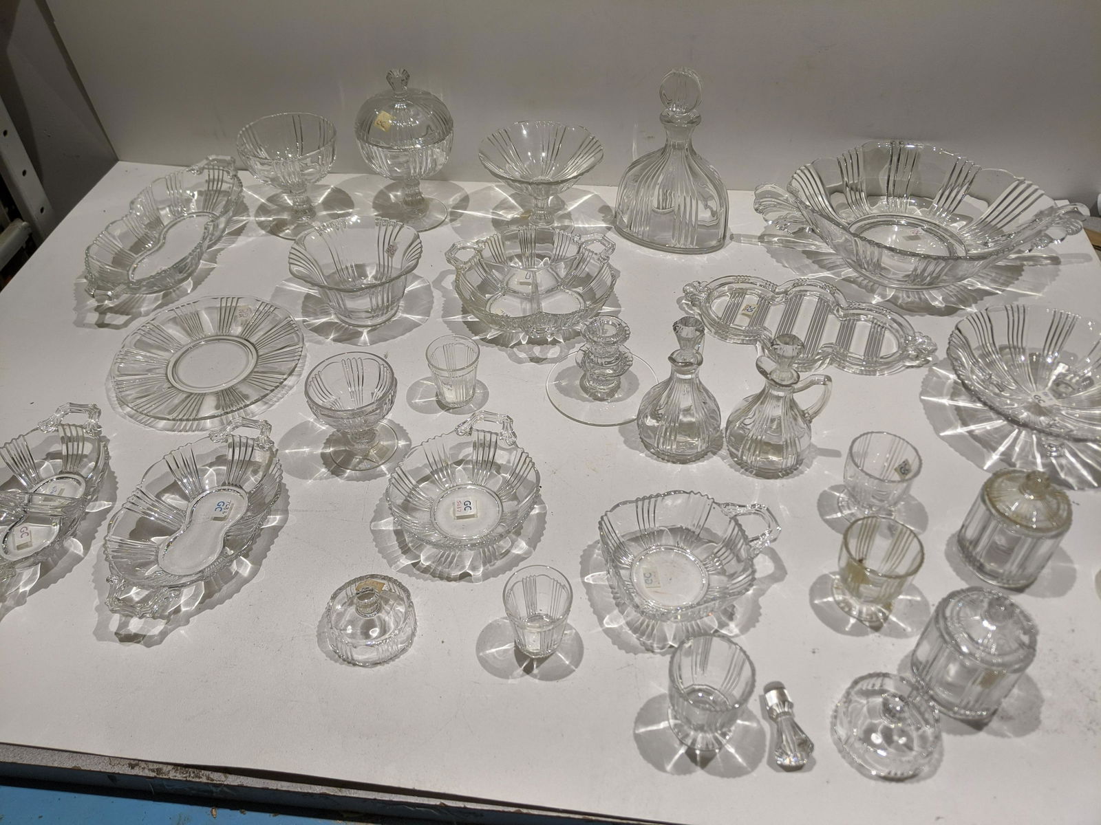 Lot 28 Fostoria Sunray Crystal Serving Dishes (1 of 12)