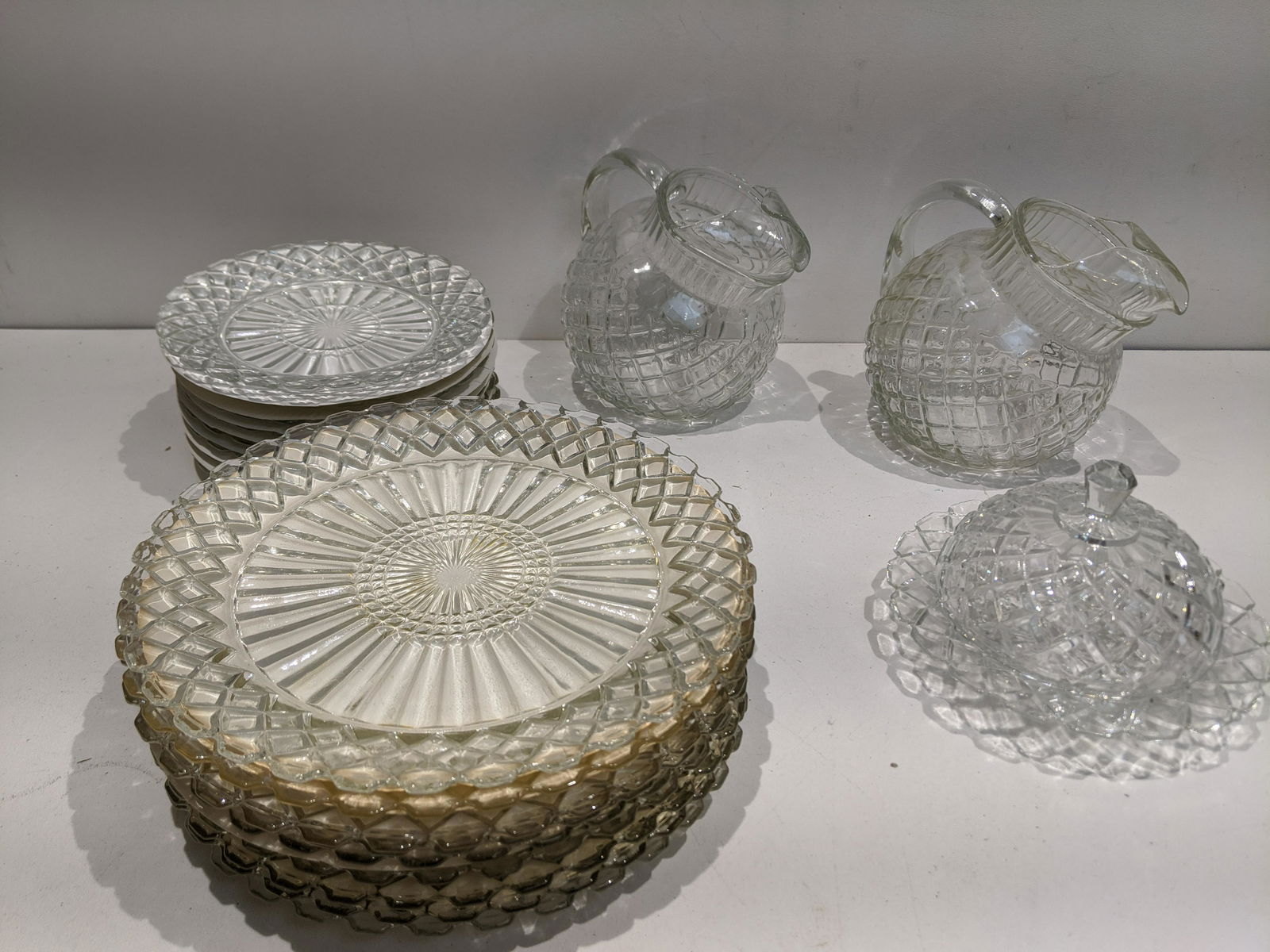 Lot 20 Waterford Crystal Pitchers Plates Covered Dish (1 of 6)