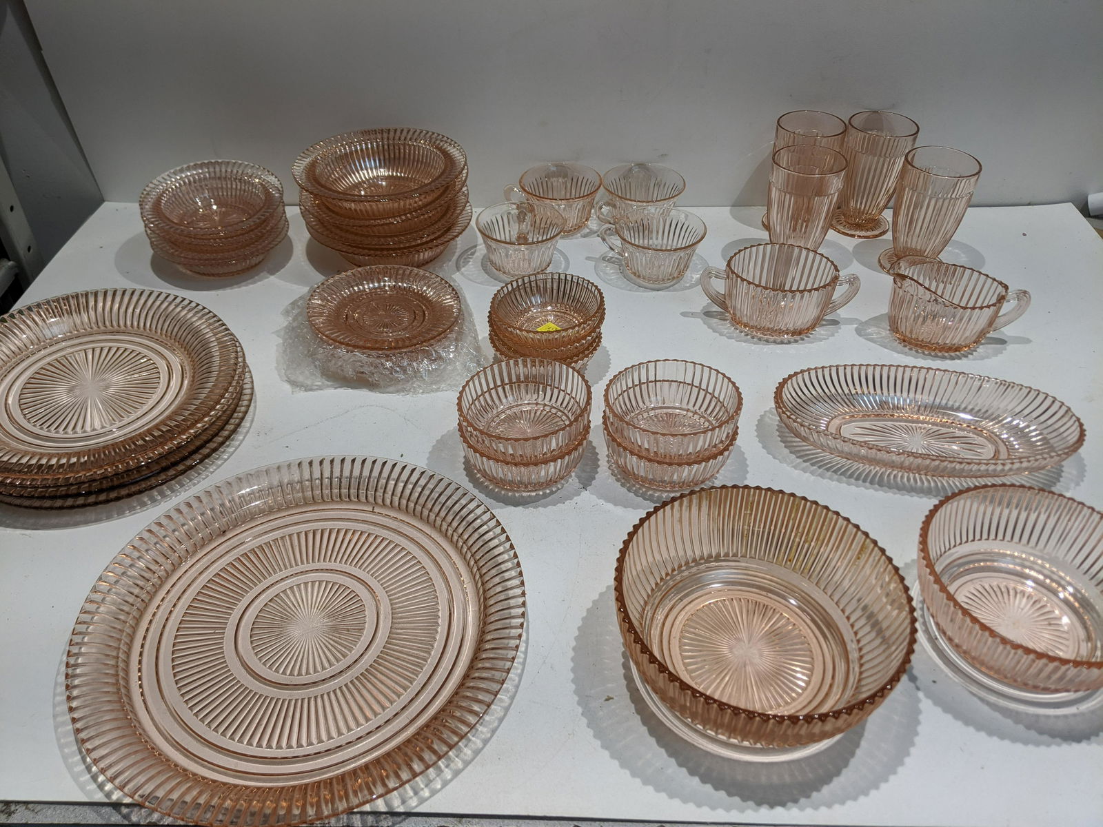 Lot 44 Pink Queen Mary Depression Glass (1 of 10)