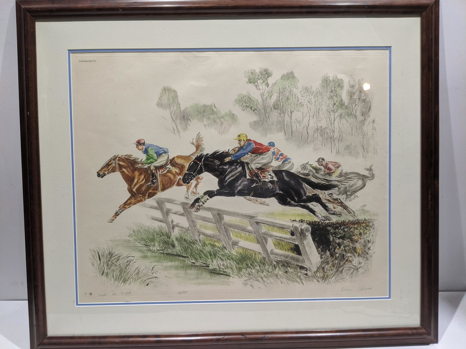 Louis Claude Ltd Ed Steeplechase Horse Paris Etching (1 of 14)