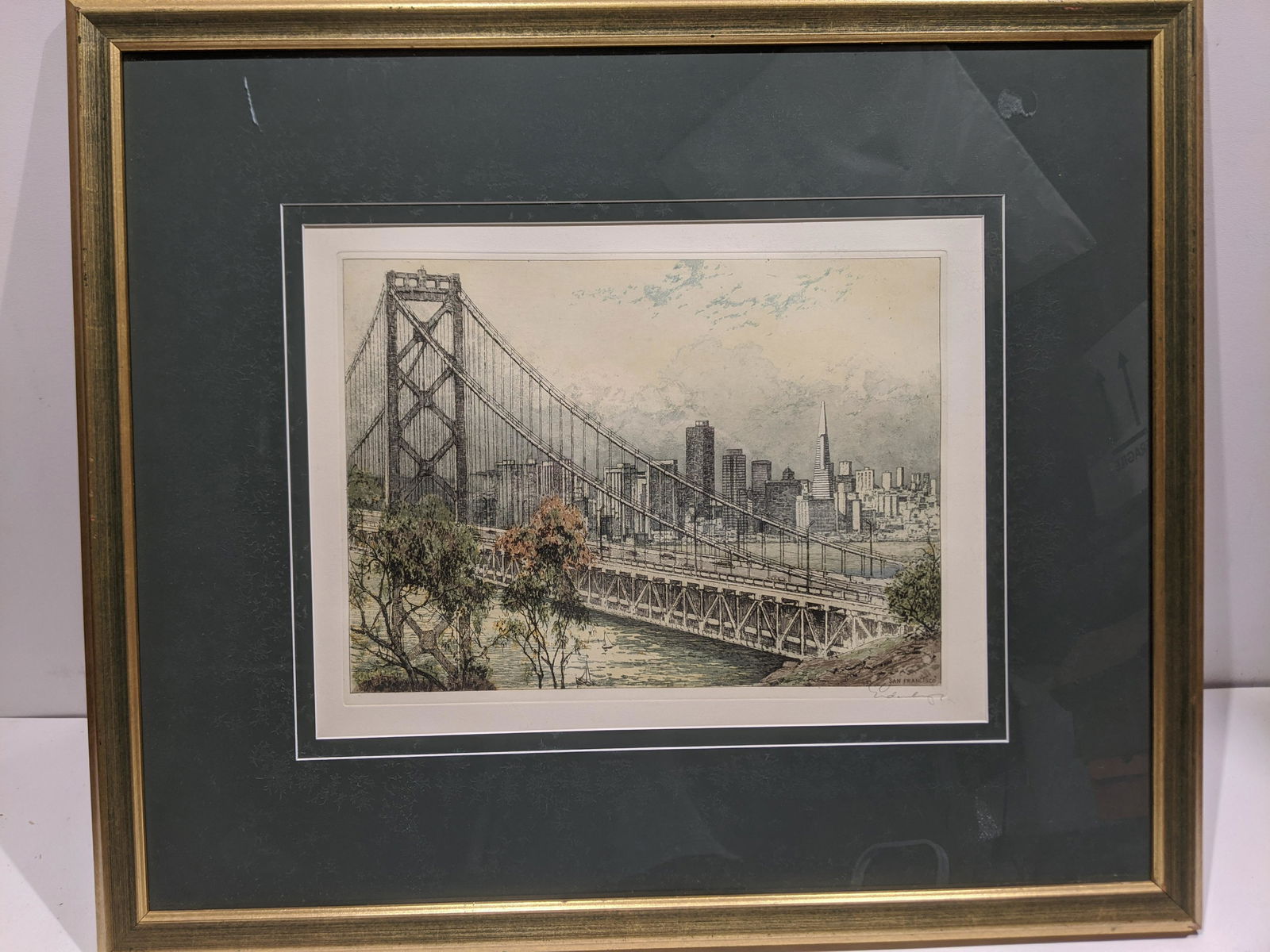Josef Eidenberger San Francisco Bridge Color Etching (1 of 11)