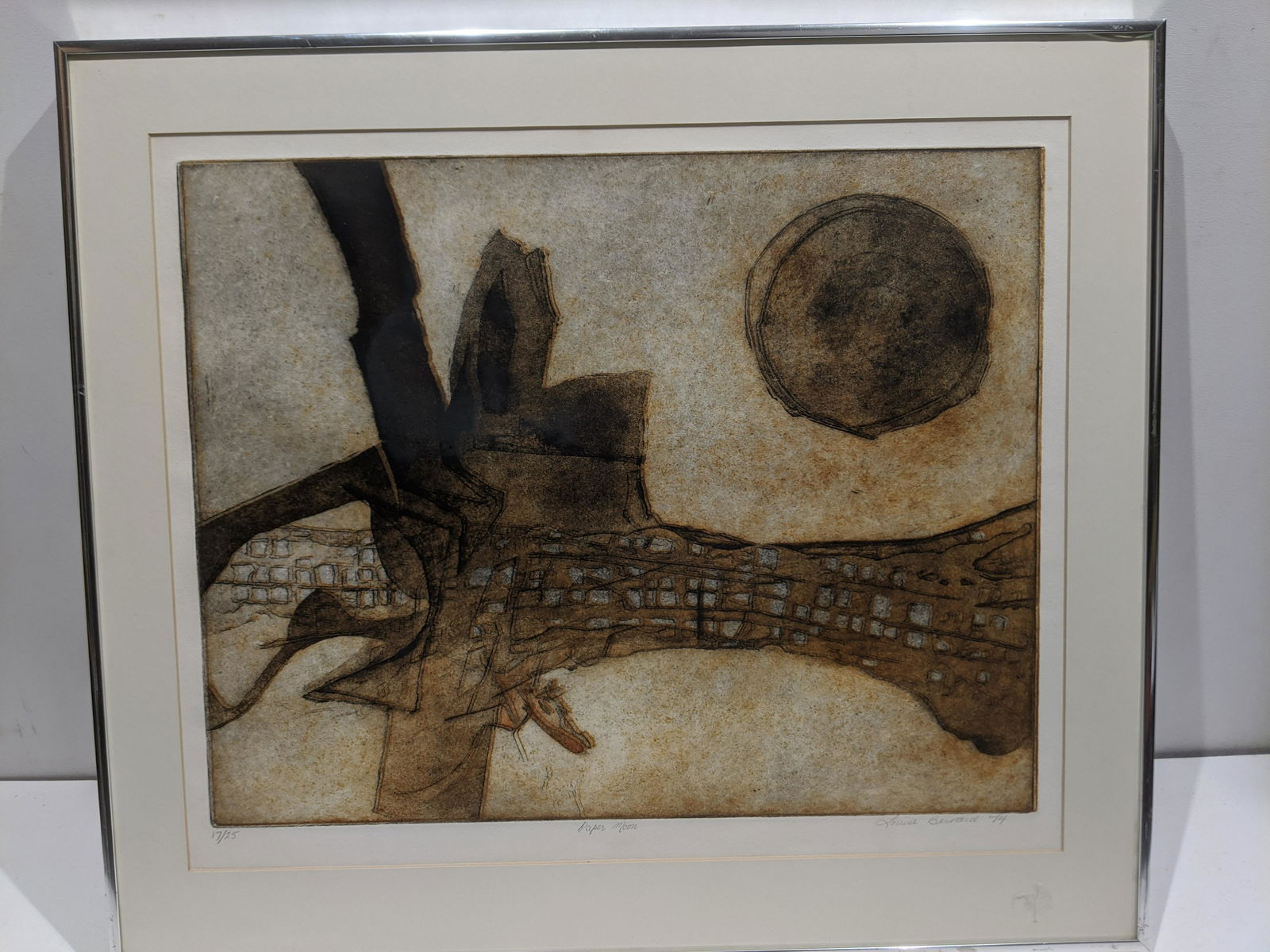 1974 Louise Bernard Paper Moon Abstract Lithograph (1 of 14)