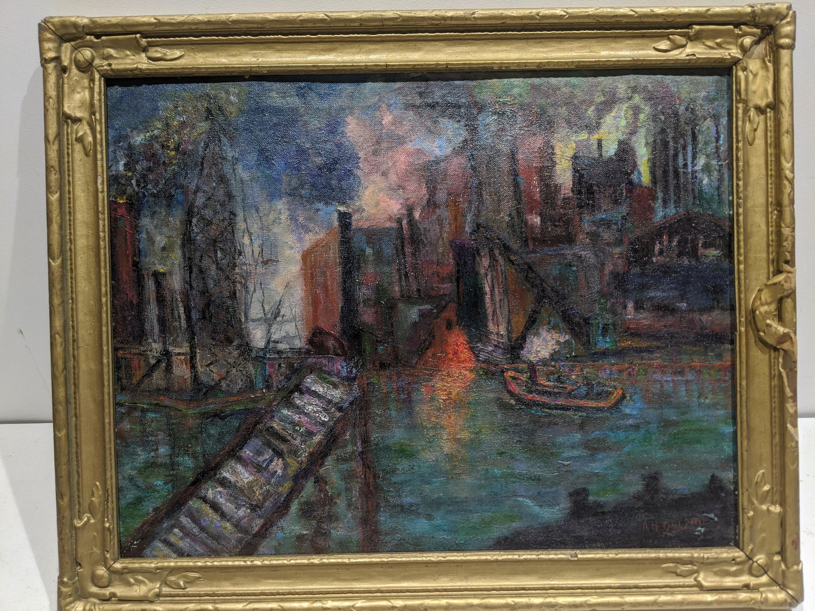 Aaron Harry Gorson New York Cityscape Oil Painting (1 of 13)