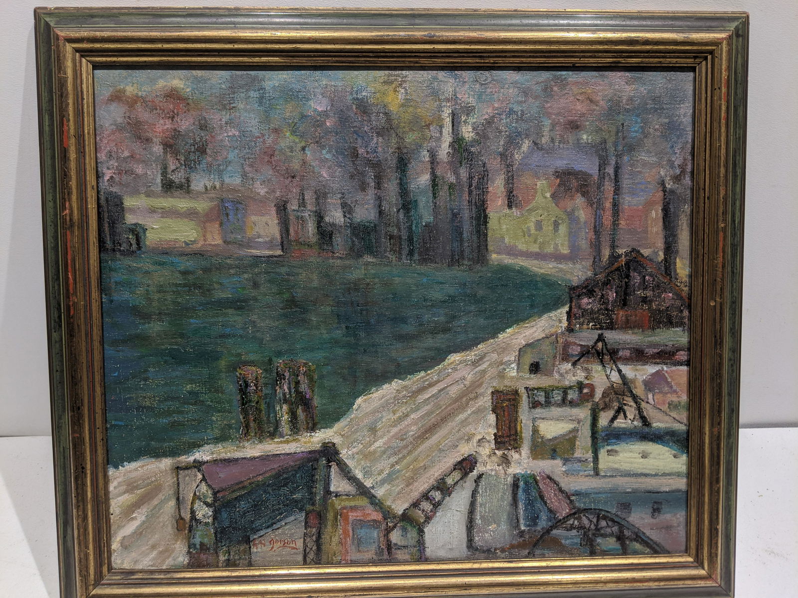 Aaron Harry Gorson Pittsburgh Steel Mills Oil Painting (1 of 13)
