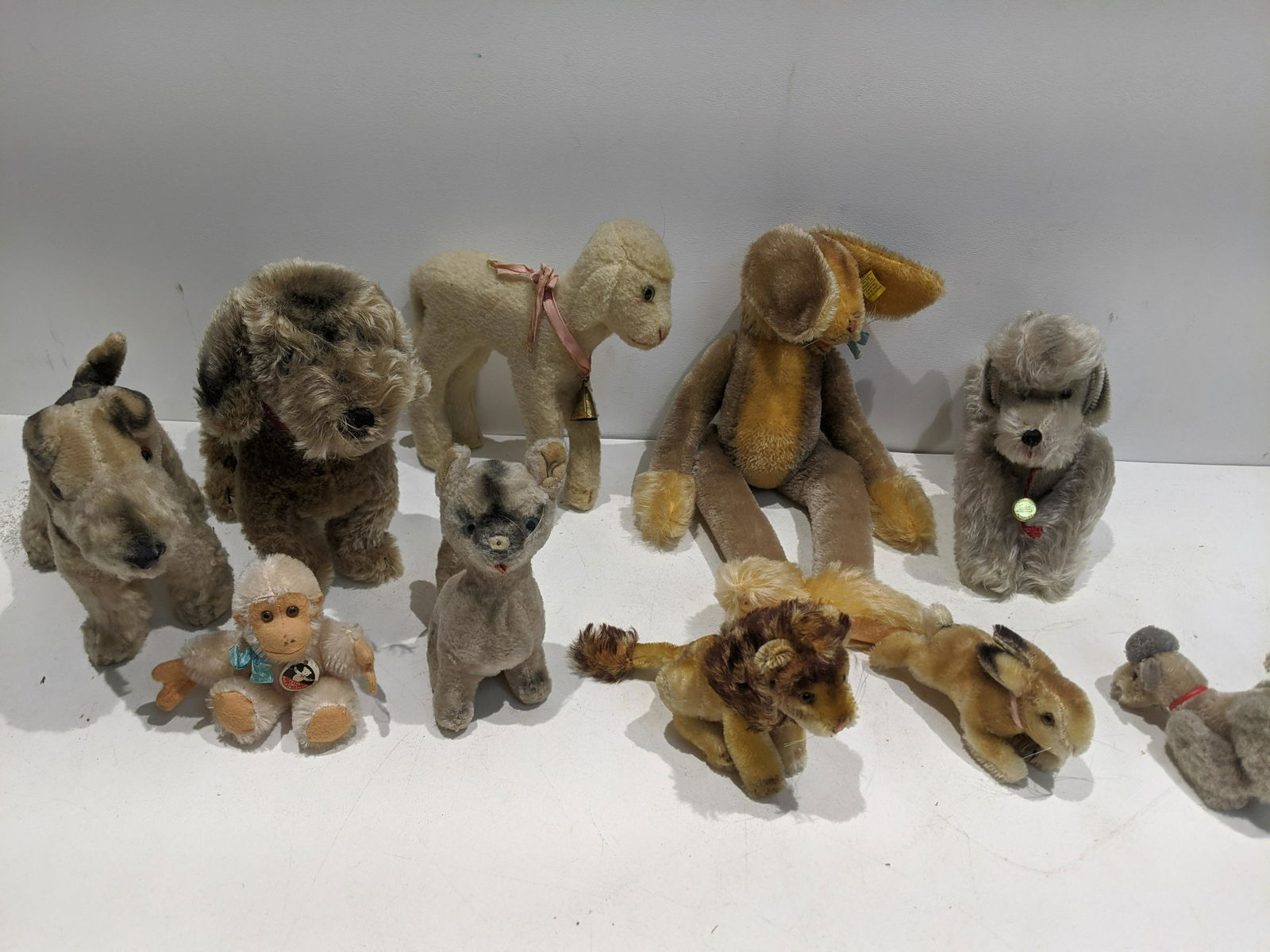 Lot 11 1950's Stuffed Animals Steiff Teddy Herman etc (1 of 8)