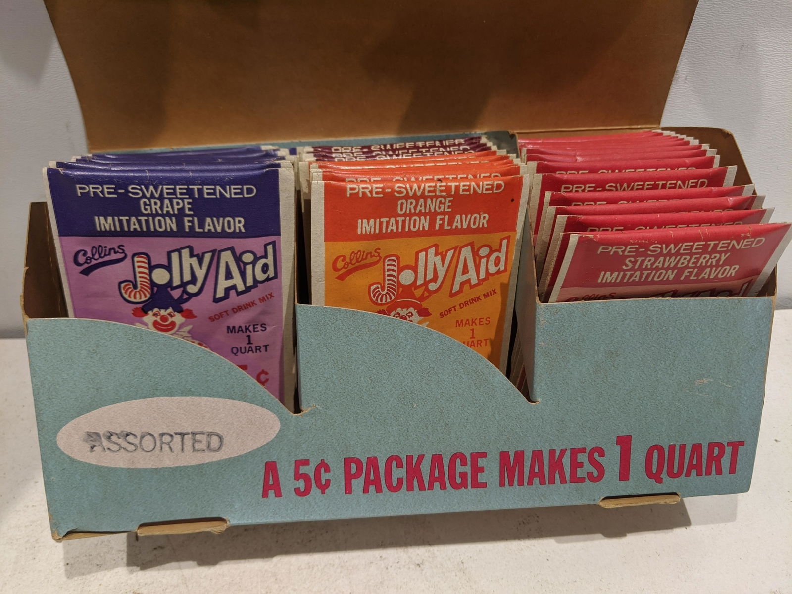 Vintage Collins Jolly Aid Soft Drinks Packets in Box (1 of 5)