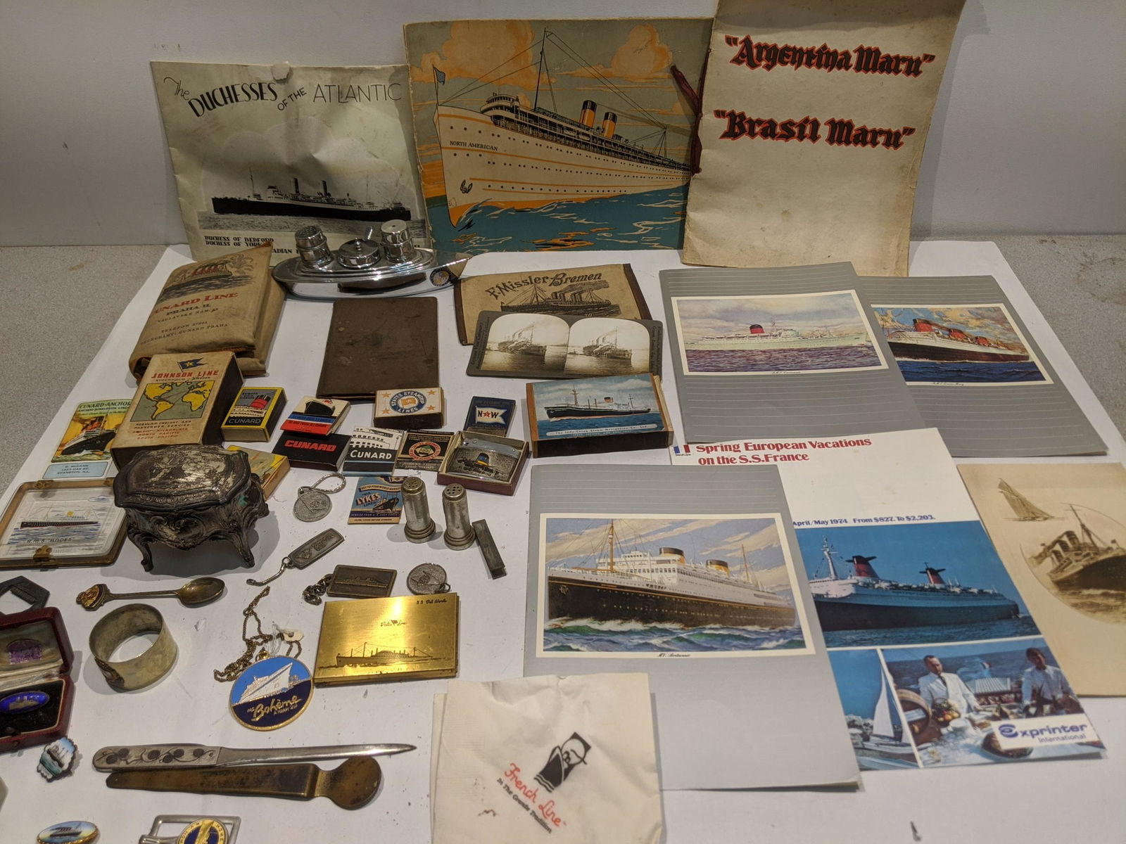 Large Lot Assorted Vintage Steamship Memorabilia (1 of 15)