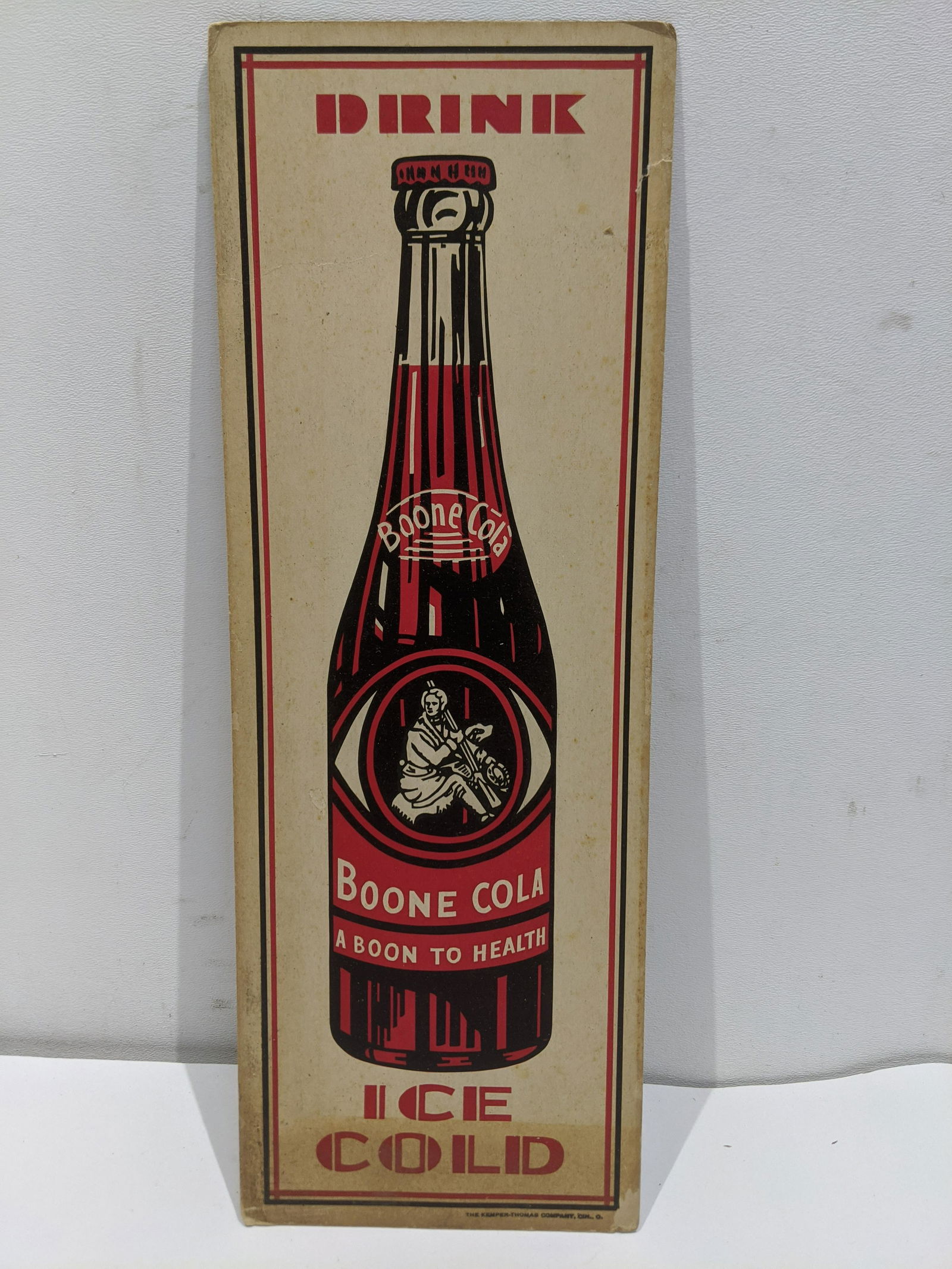 Antique Cardboard Boone Cola Advertising Sign (1 of 6)