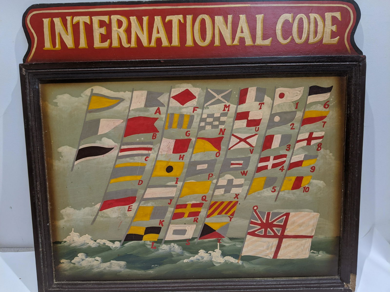 Old Primitive Sailors Painting International Flag Code (1 of 10)