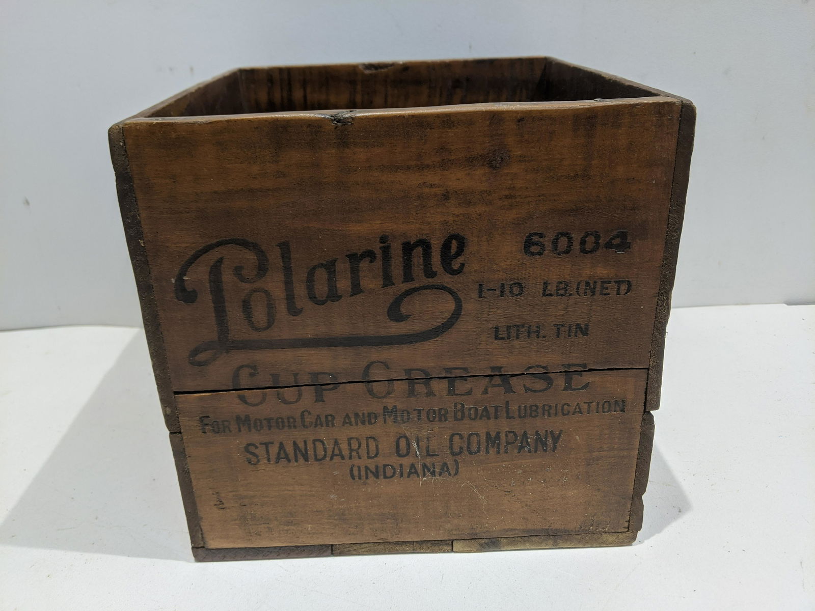 Antique Standard Oil Polarine Cup Grease Wood Crate (1 of 5)