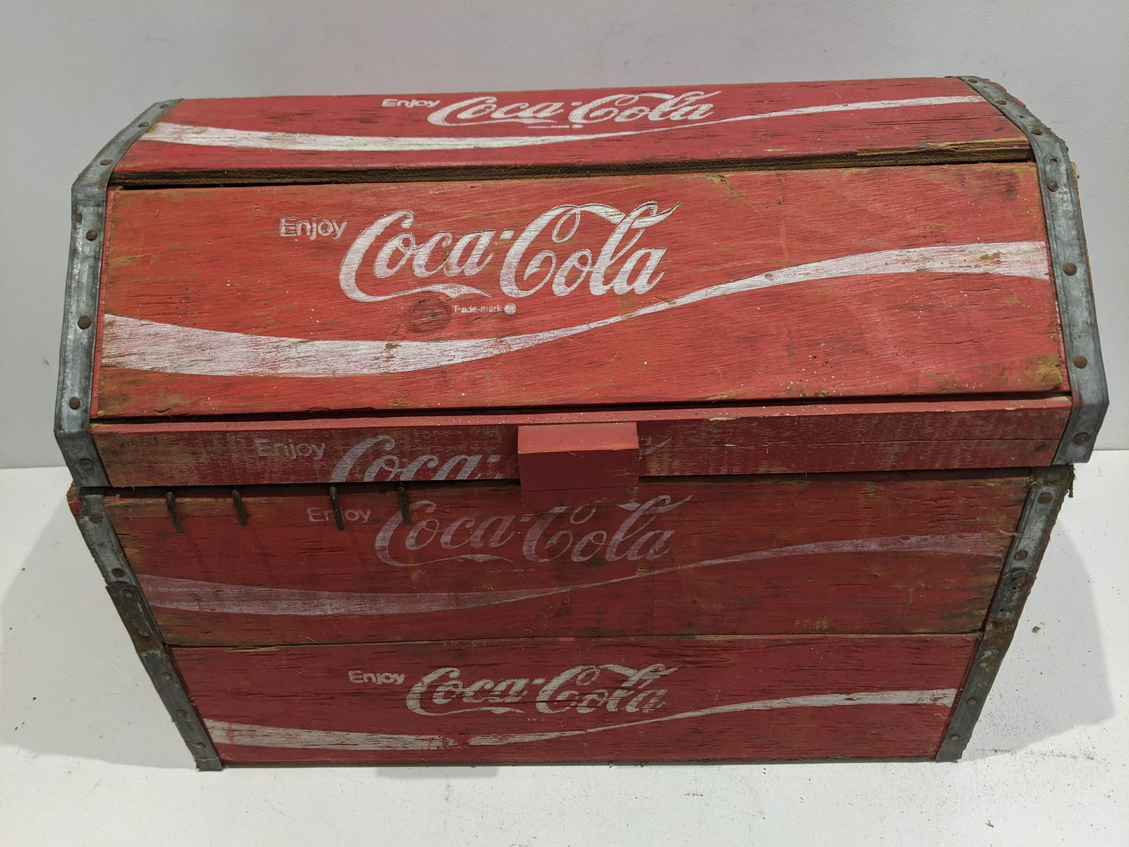 Vintage Coca-Cola Wooden Crate Box w/ Bottle Holder (1 of 6)