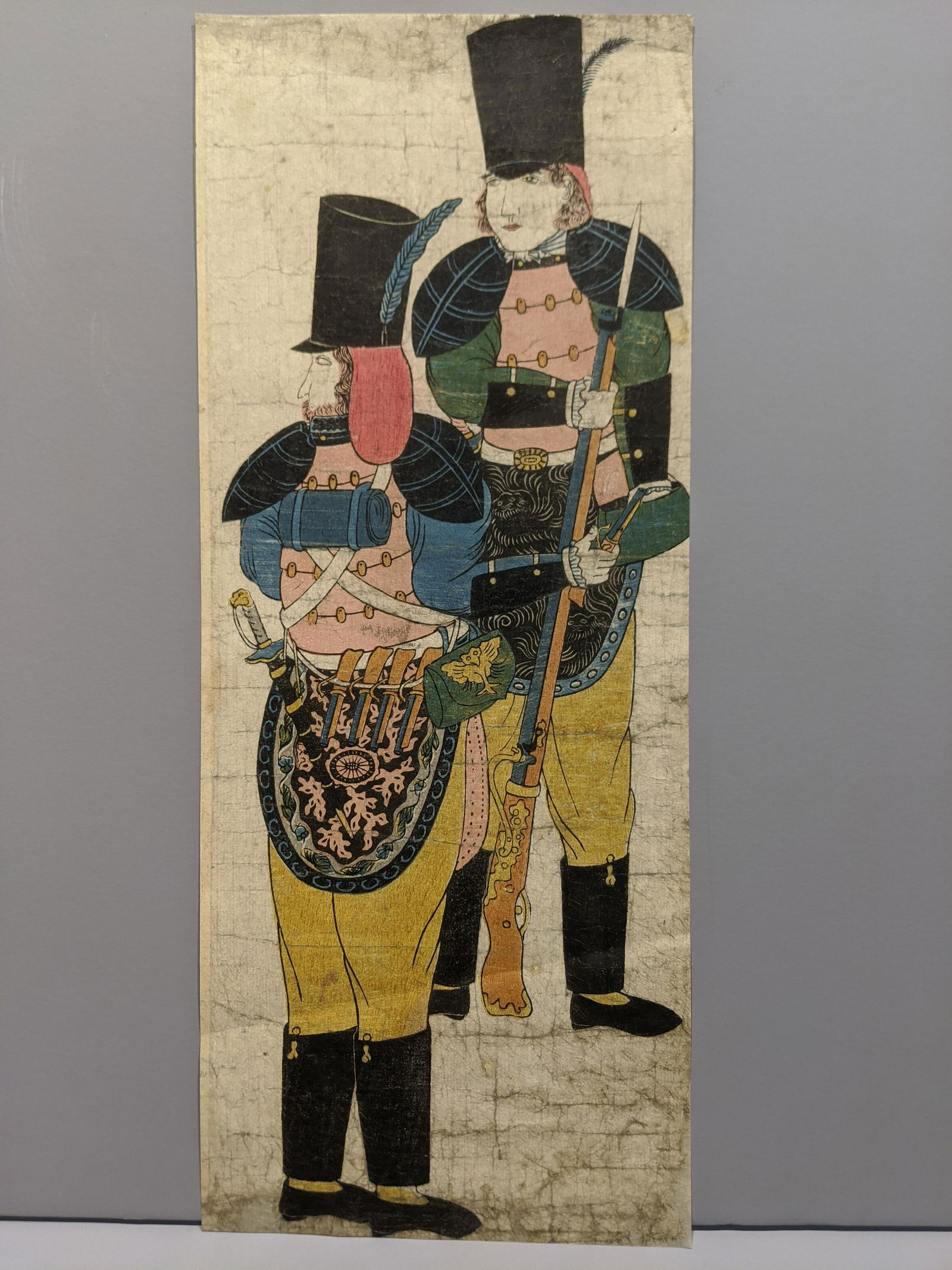 Unsigned Japanese Woodblock Print Military Officers (1 of 7)