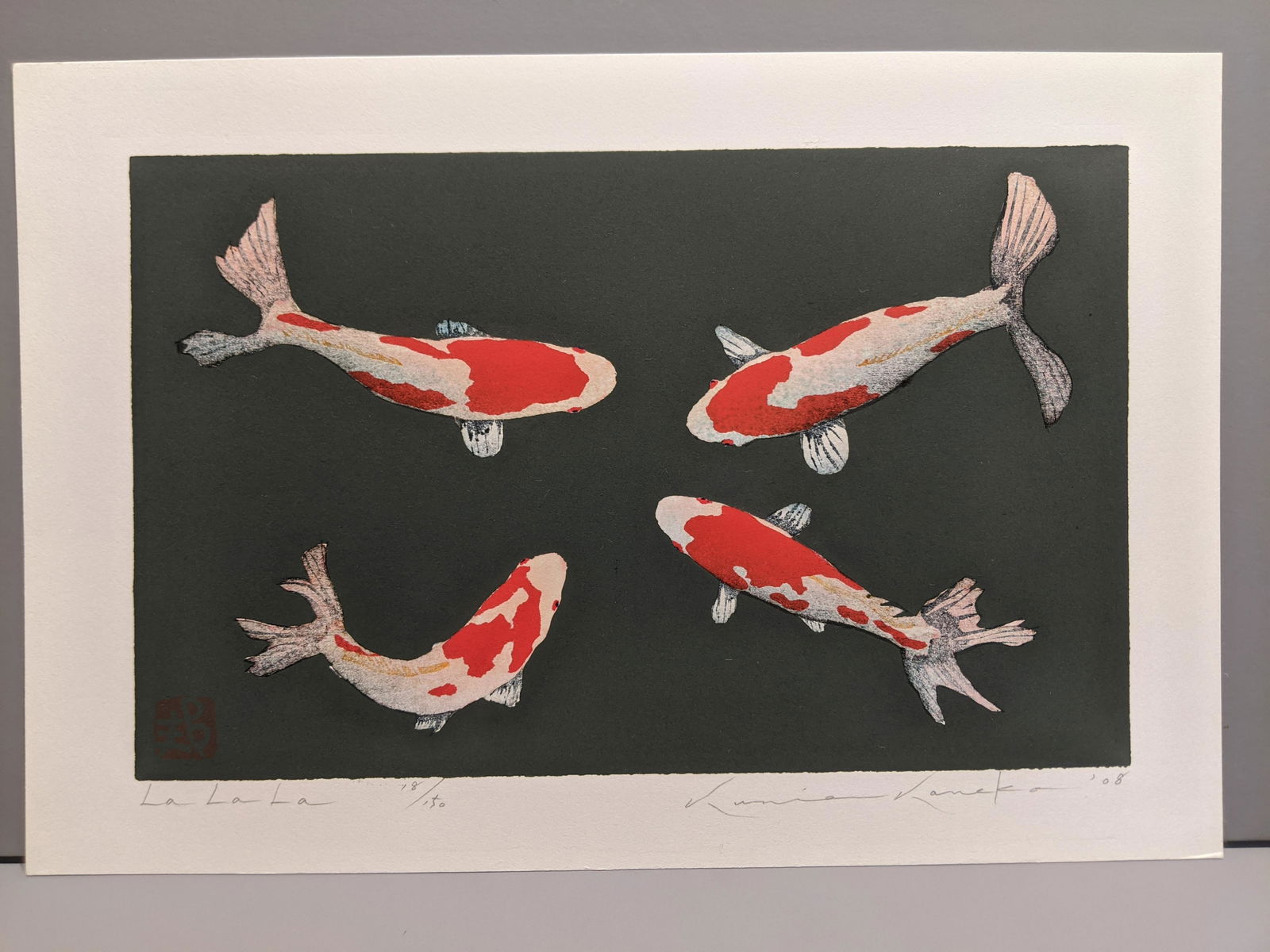 Kunio Kaneko Japanese Woodblock Print La (1 of 8)