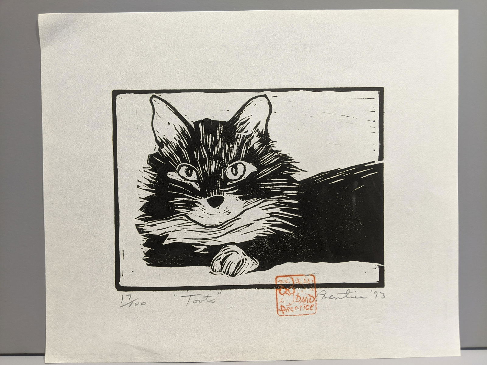 David Prentice Japanese Woodblock Print Cat 17/100, 199 (1 of 7)