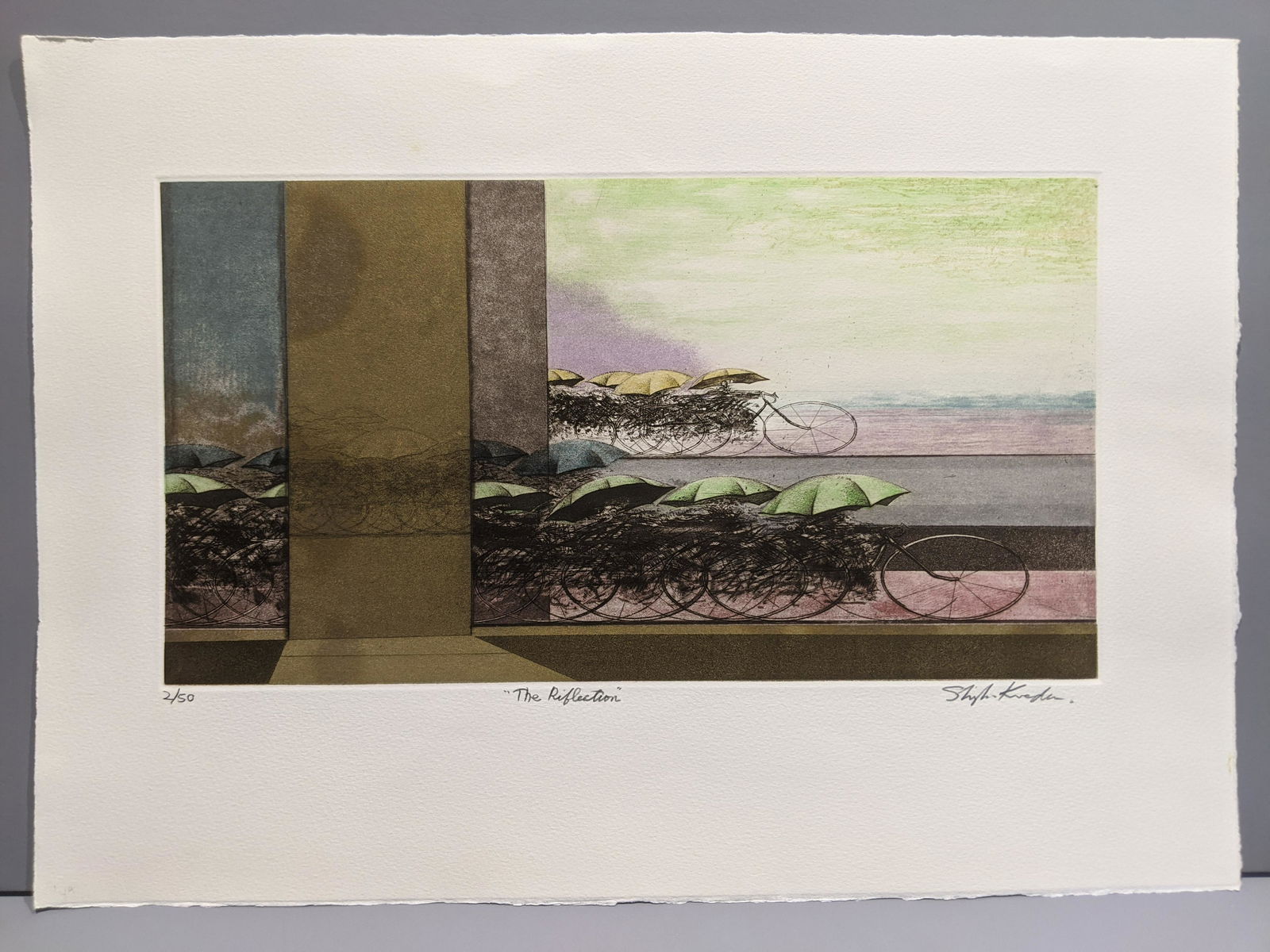 Shigeki Kuroda Japanese Etching Print Reflection (1 of 9)