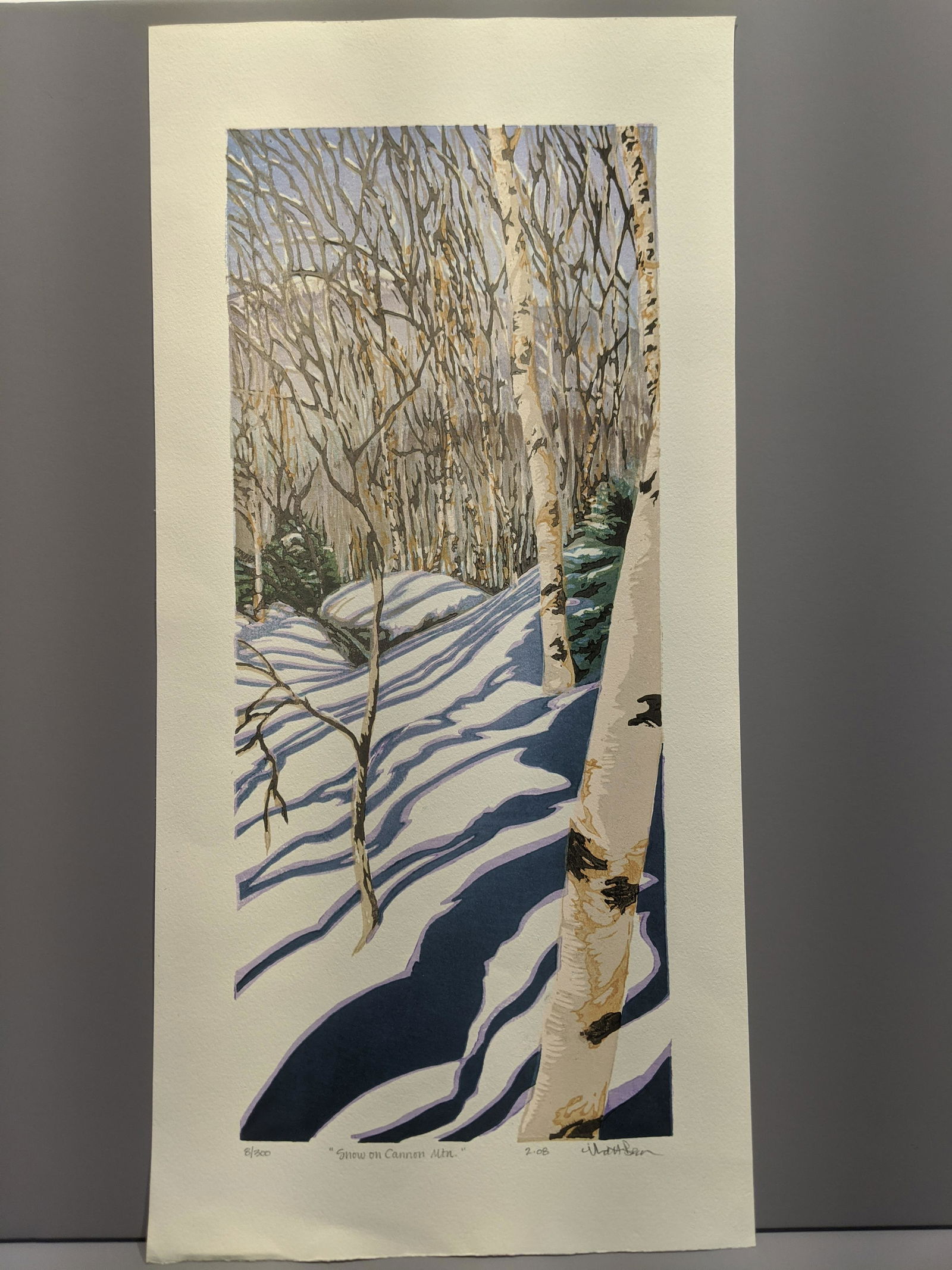 Matt Brown Japanese Woodblock Print Snow (1 of 3)