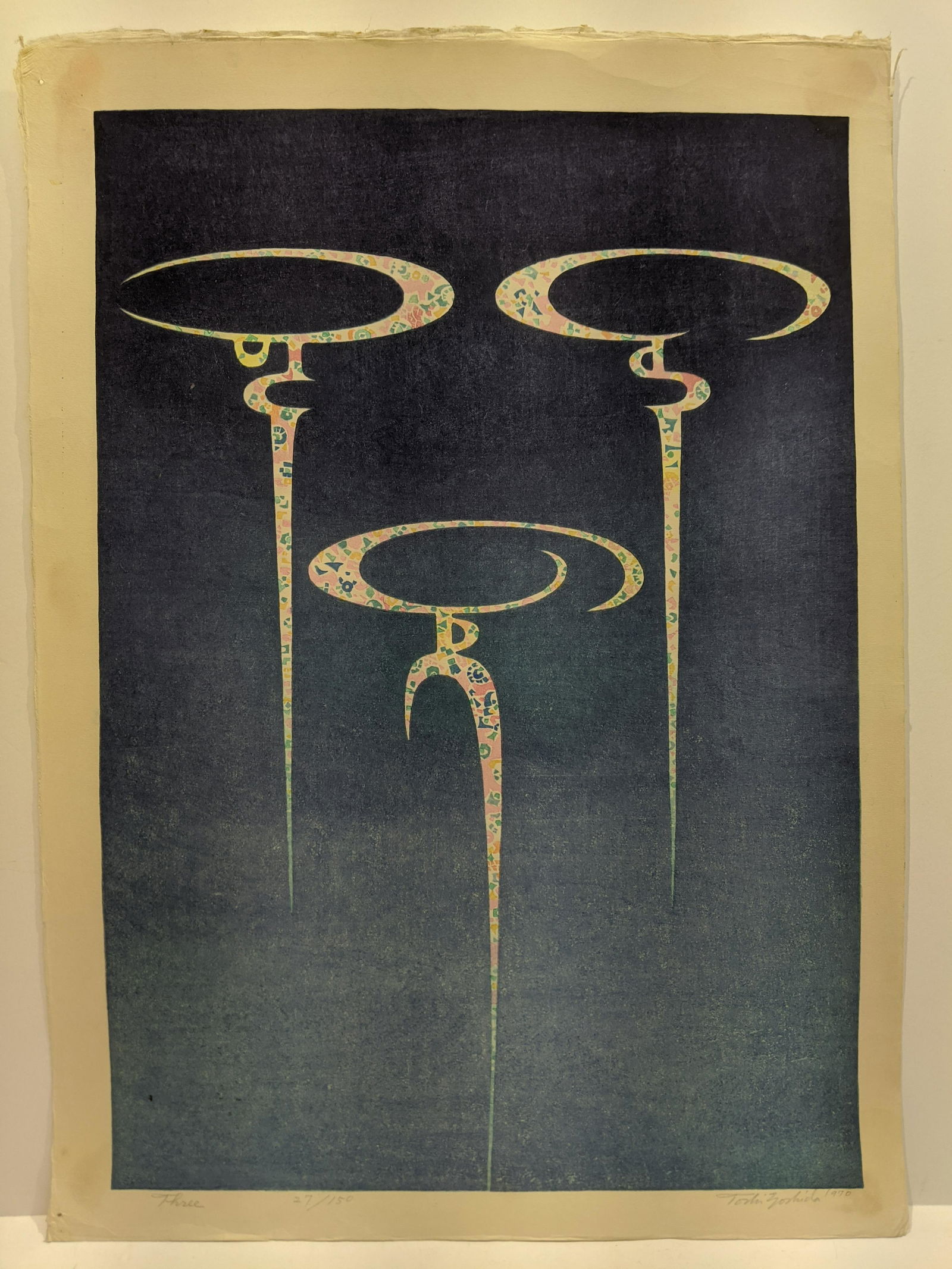 Toshi Yoshida Japanese Woodblock Print Three (1 of 8)