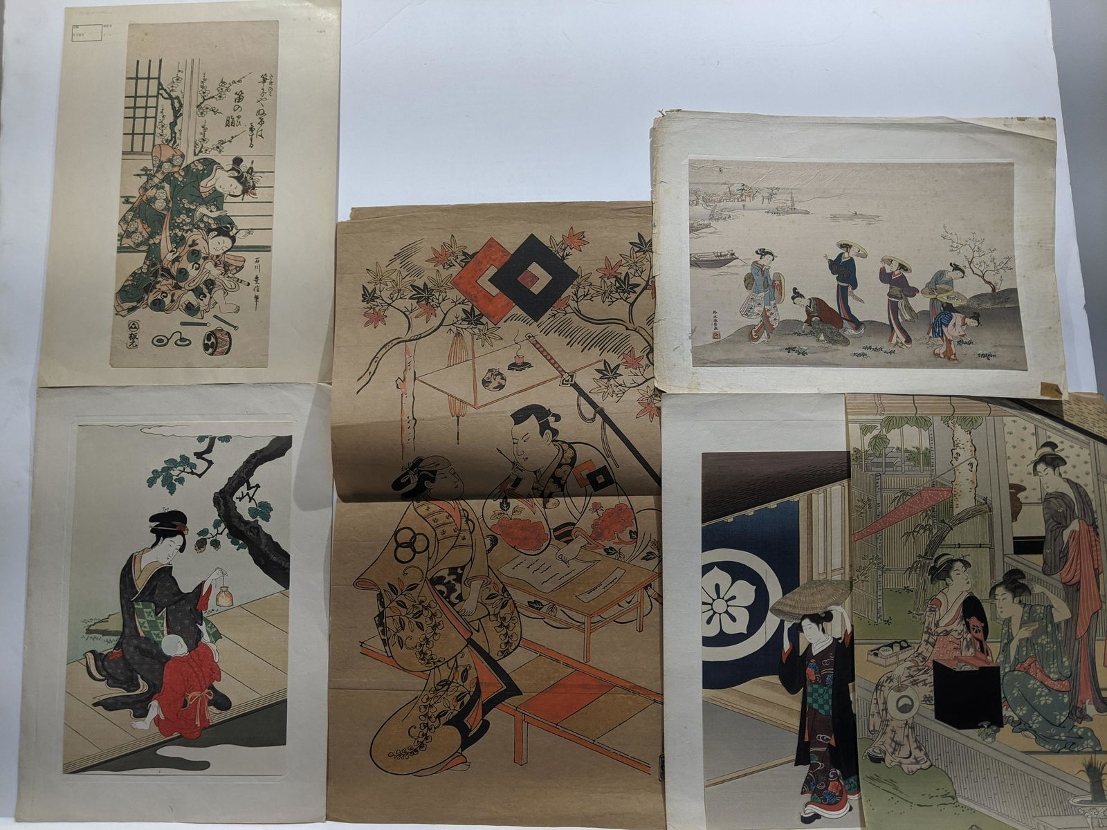 Lot 6 Repro Assorted Japanese Woodblock Prints (1 of 7)