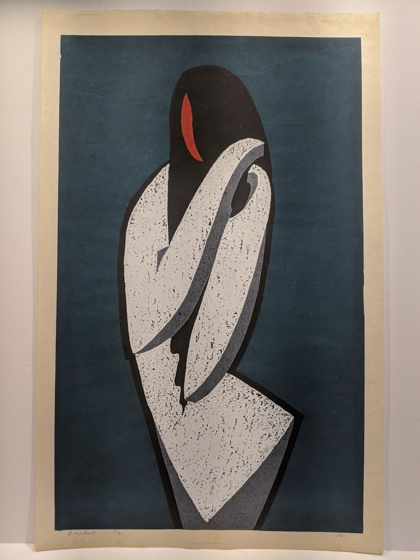 1961 Nakao Yoshitaka Washing Hair Woodblock Print (1 of 11)