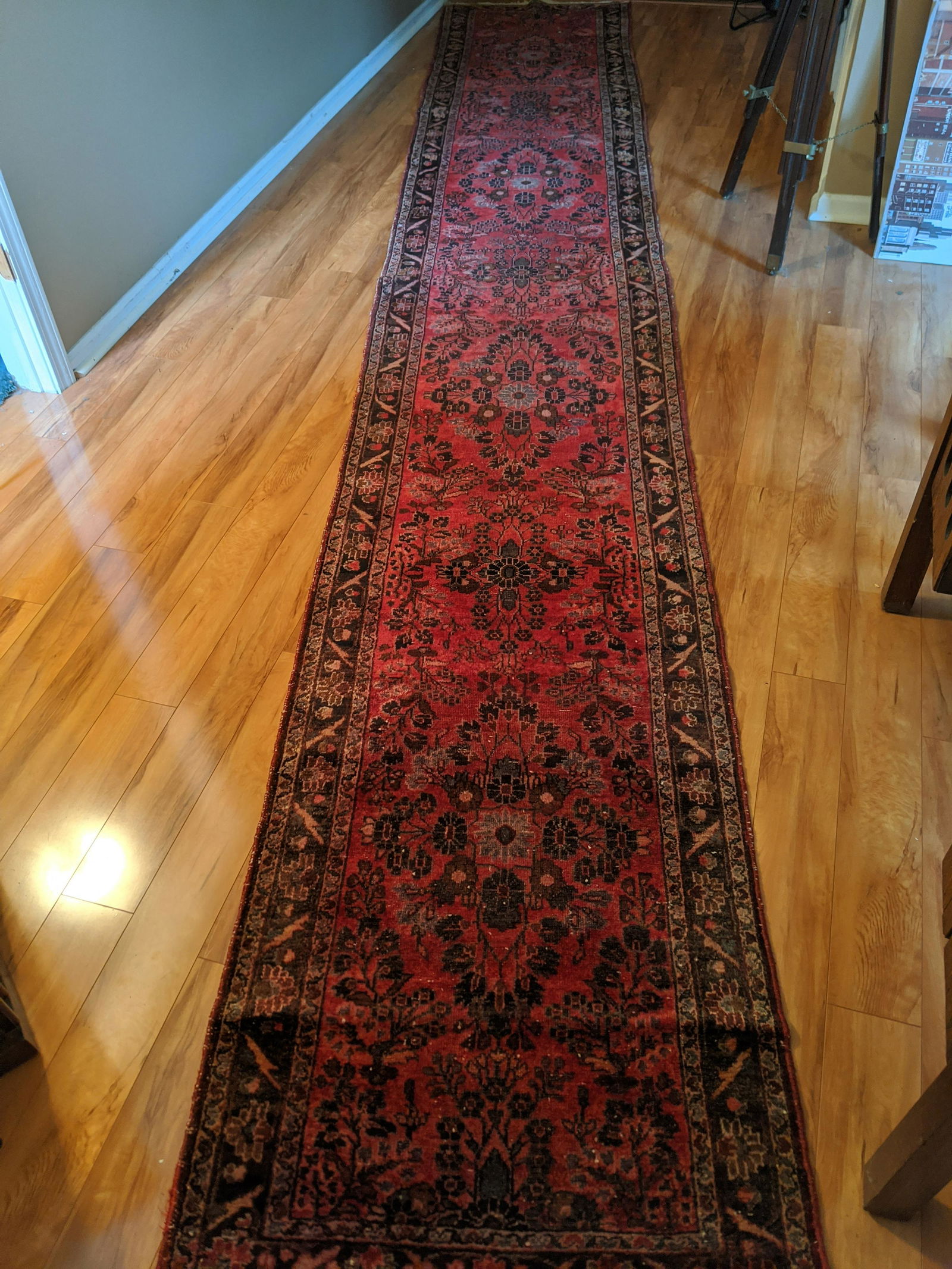 Antique Handmade Oriental Persian 16 Foot Runner Rug (1 of 12)
