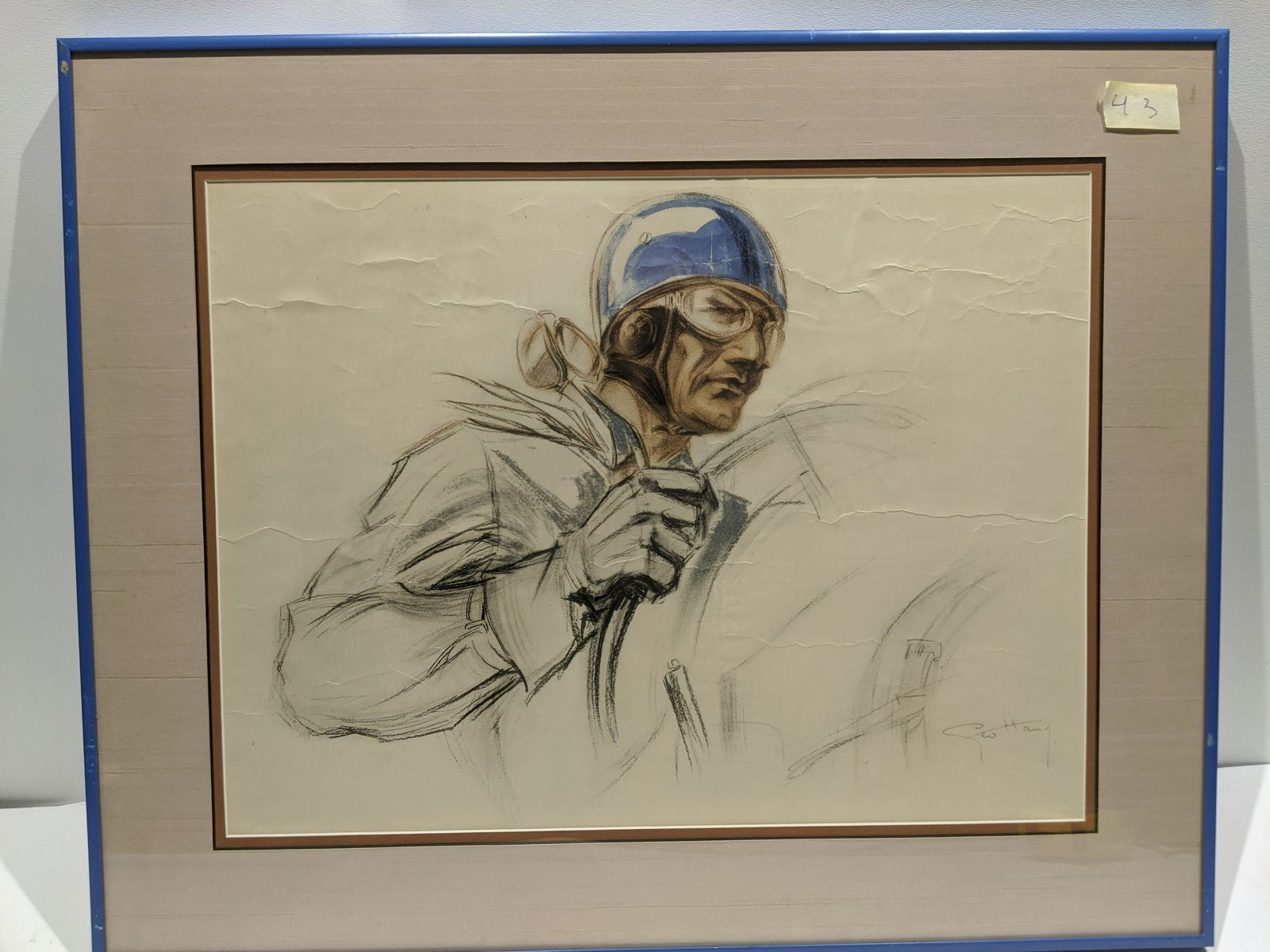 c1930 Geo Ham Race Car Driver Lithograph (1 of 13)