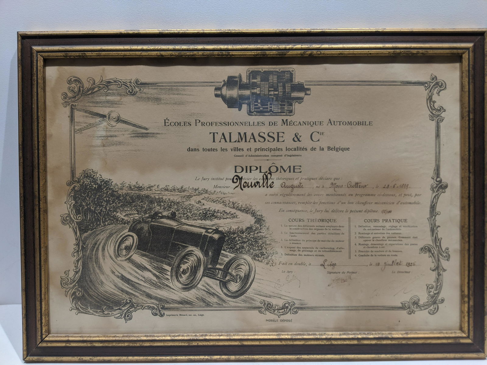 1926 Talmasse & Co Auto Mechanic Diploma (1 of 9)