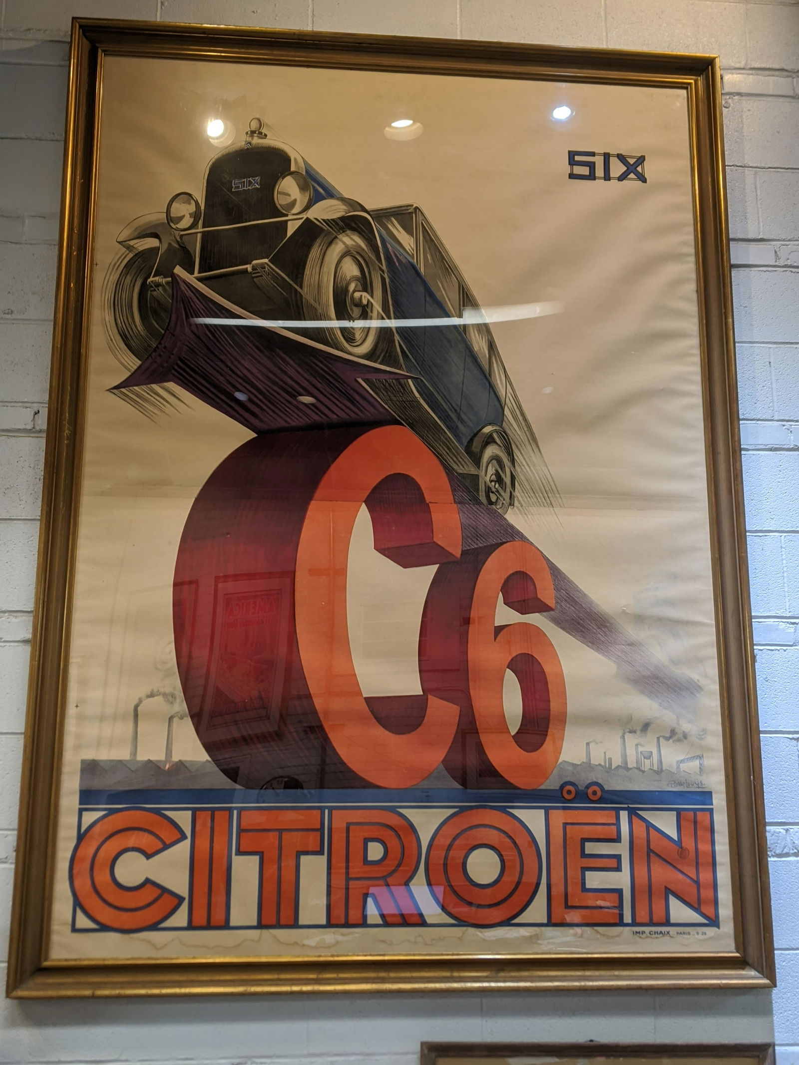 Original 1928 Citroen Six C6 Pierre Louys French Poster (1 of 15)