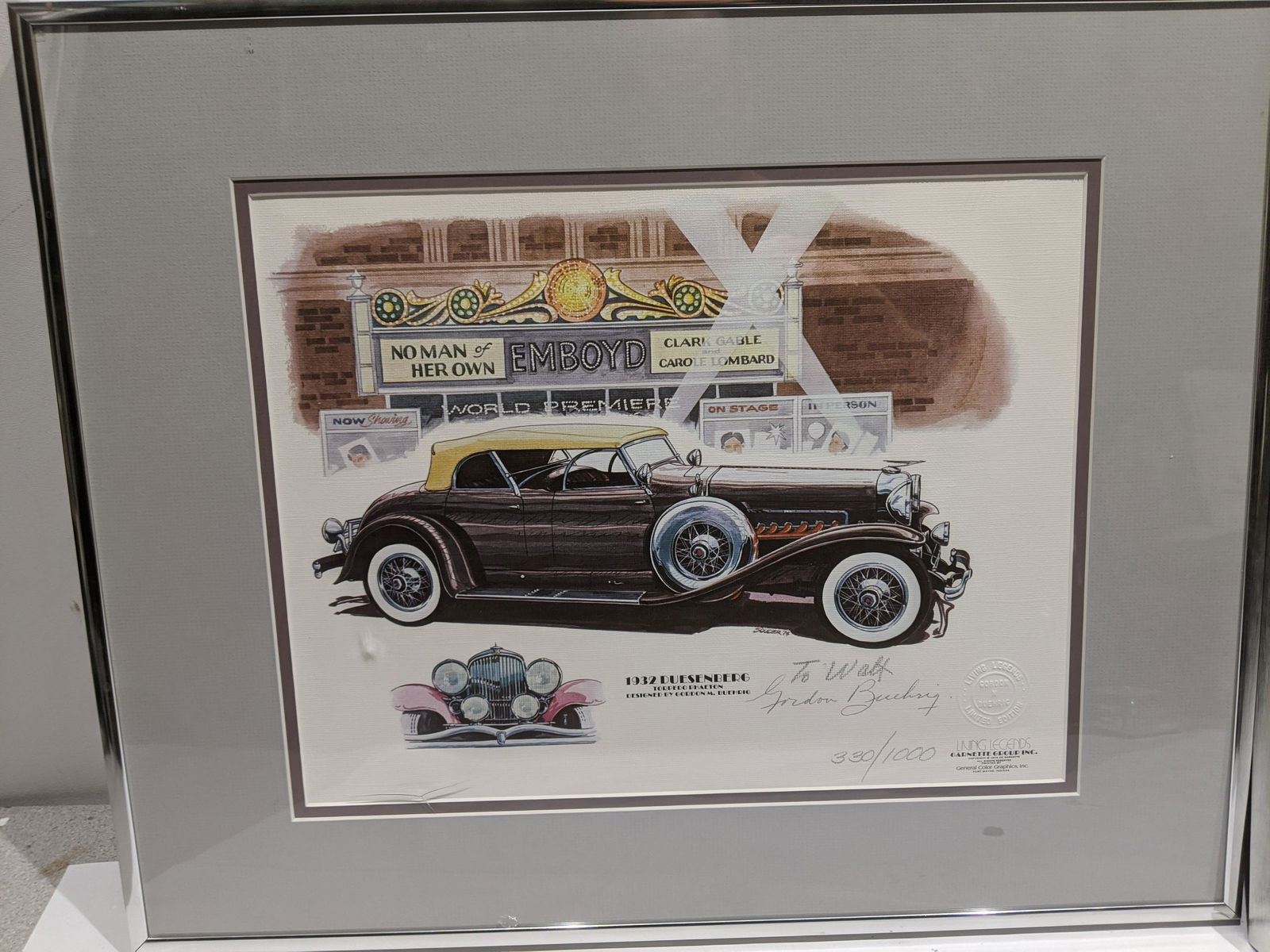 1932 Duesenberg Gordon Buehrig LTD Ed Lithograph (1 of 8)