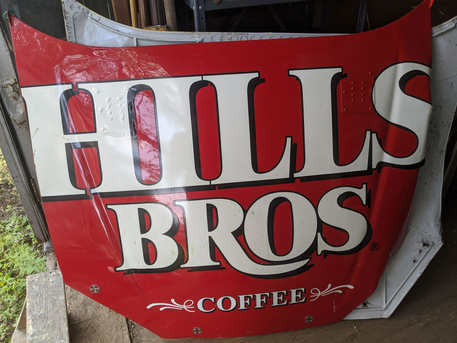 Vintage Original Nascar Racecar Hood Hills Bros Coffee (1 of 9)