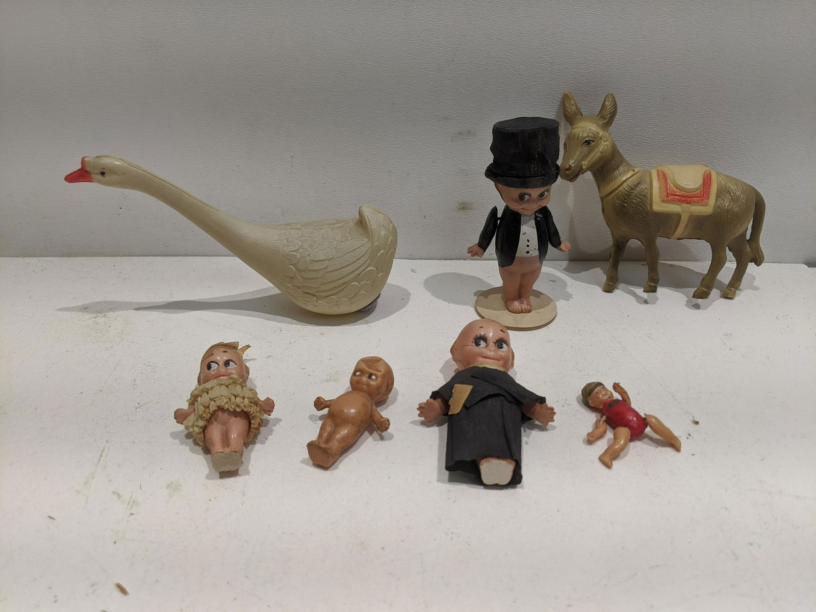Lot 7 Assorted Celluloid Dolls Kewpie Donkey Goose (1 of 6)
