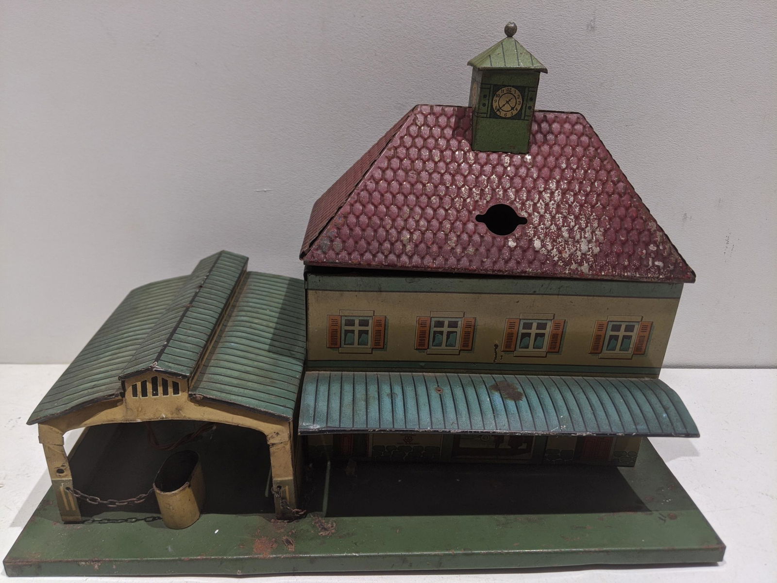Antique Bing Marklin Germany Tin Litho Train Station (1 of 7)