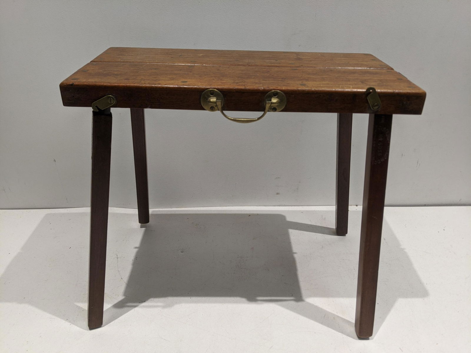 Antique 1878 Mahogany Wood Childs Portable Table (1 of 6)