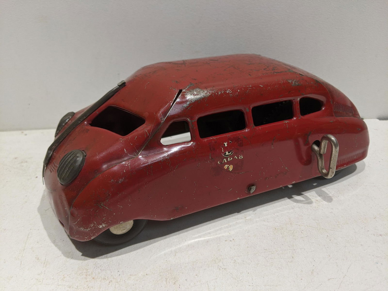 1930's Buddy L Scarab Wind UP Pressed Steel Car (1 of 6)