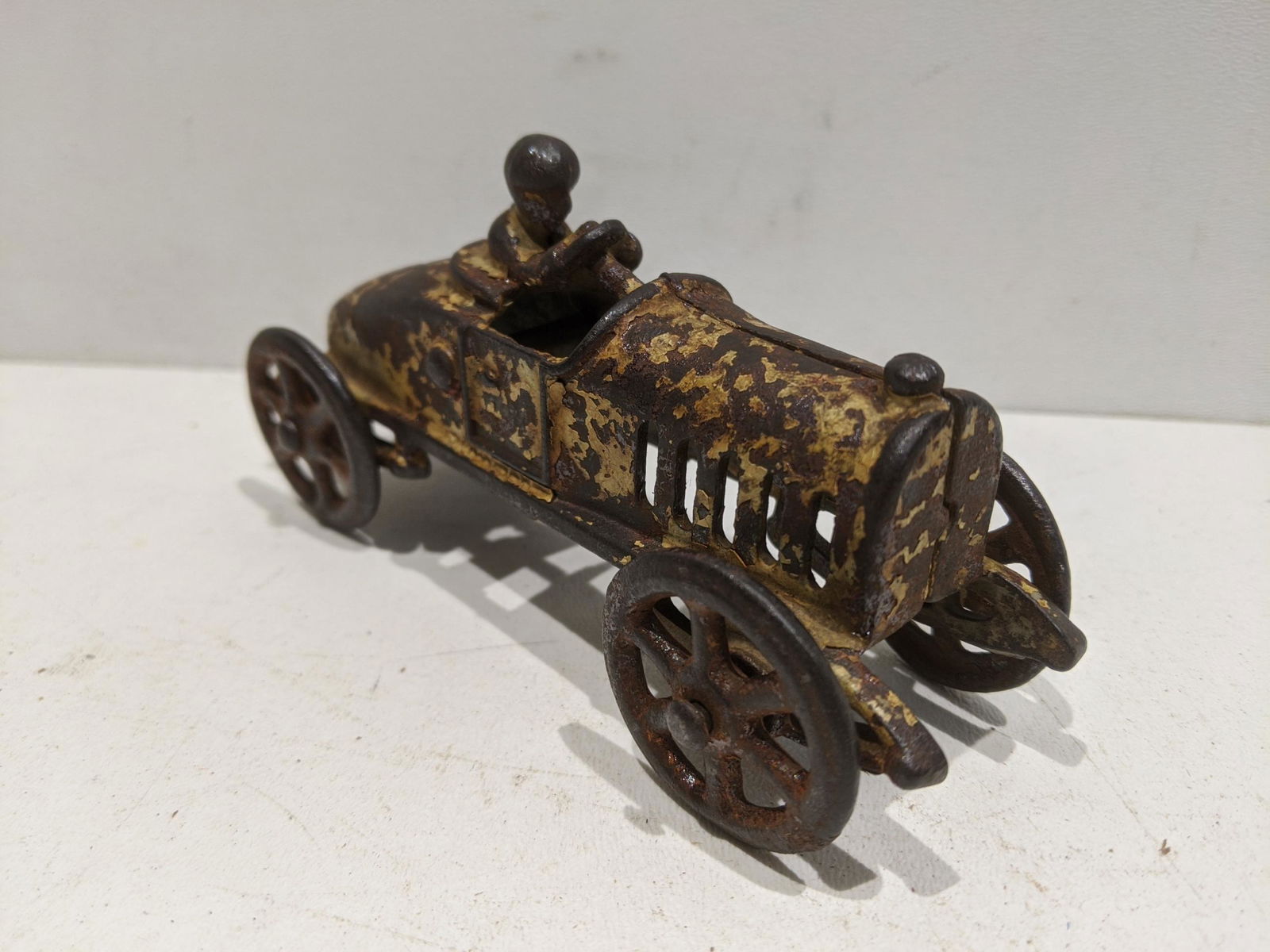 Antique Cast Iron Race Indy Car & Driver (1 of 5)