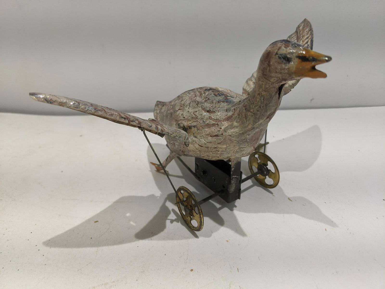 c1915 German Painted Tin Wind Up Flapping Goose (1 of 5)