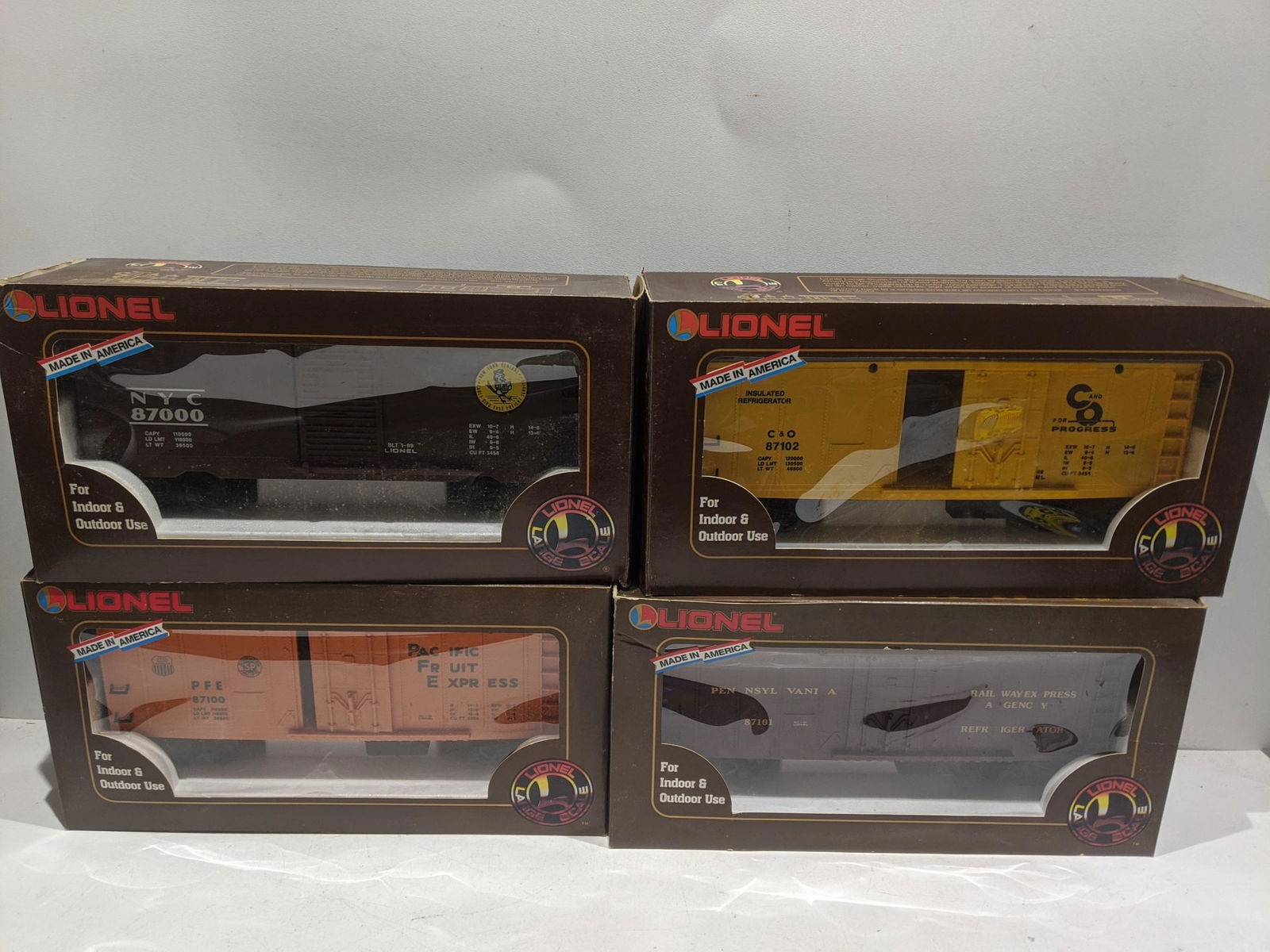 Lot 4 Lionel Large Scale Train Cars w/ Boxes (1 of 9)
