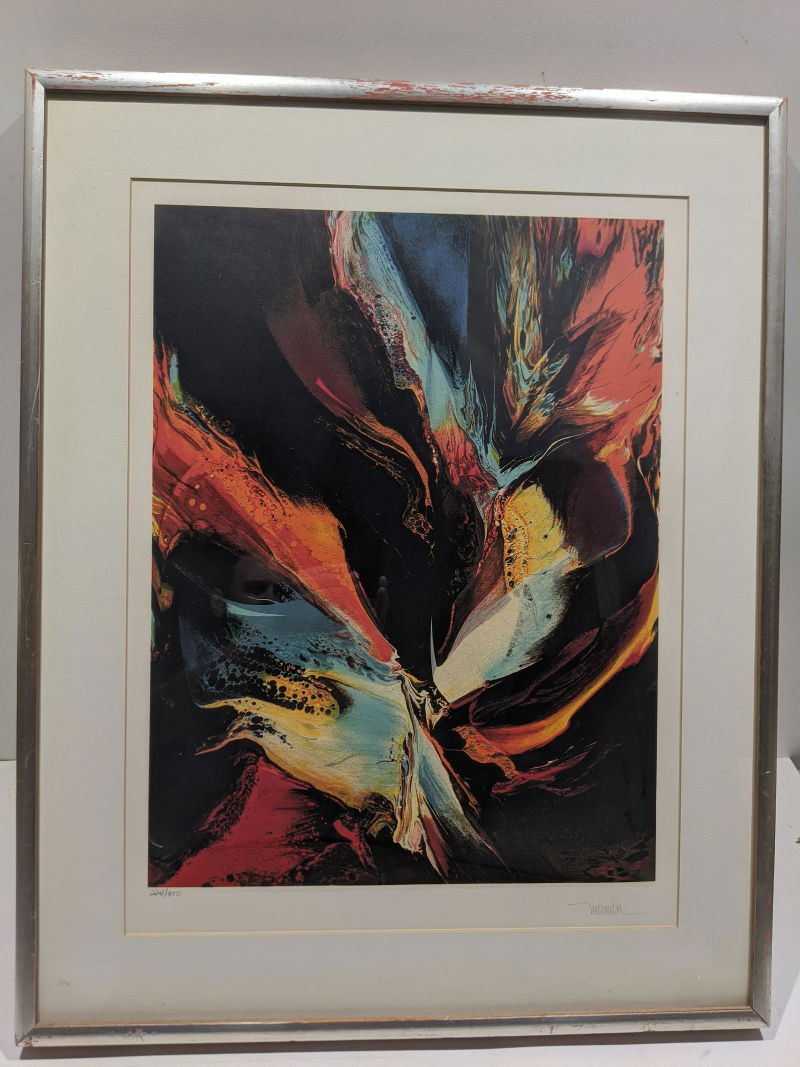 1970's Leonardo Nierman Fireball Signed Lithograph (1 of 11)