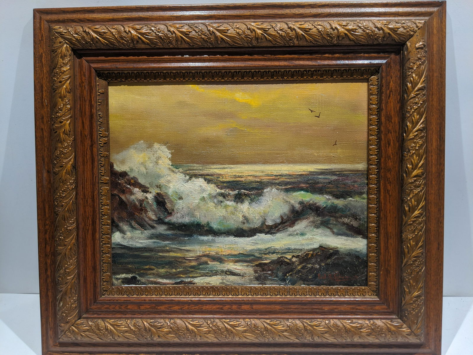 Paul R Schumann Crashing Waves Oil Painting (1 of 14)