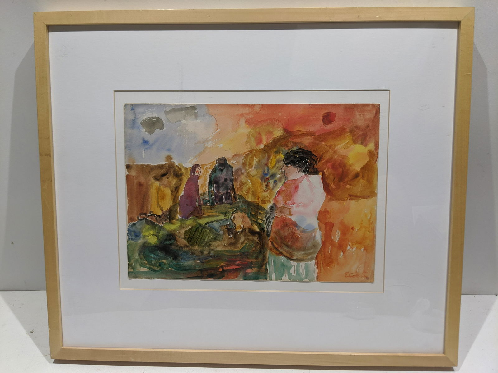 1995 Eleanor Coen Martha & 2 Friends Watercolor (1 of 12)