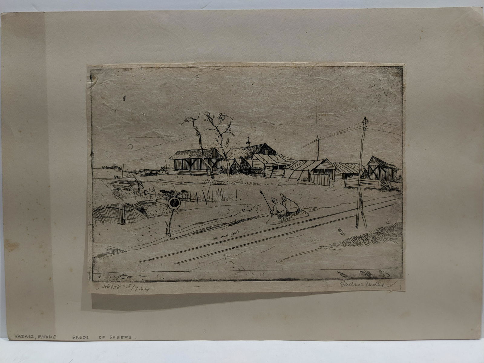 Endre Vadasz Sheds of Sheeps B&W Engraving (1 of 10)